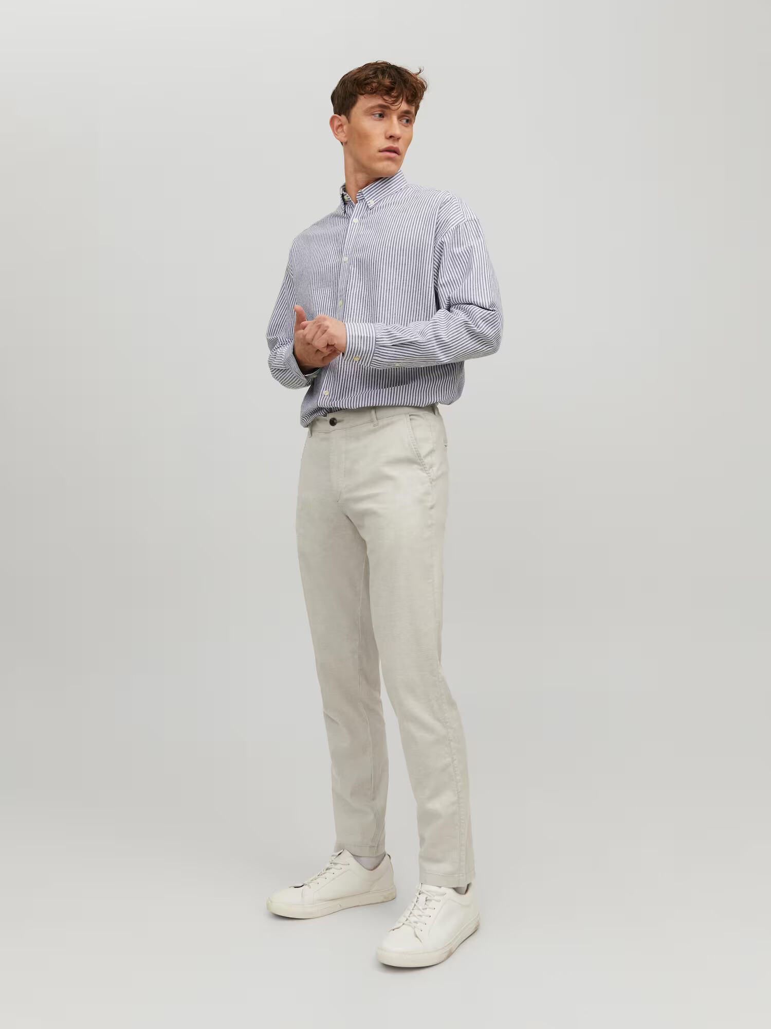 JACK & JONES Chino hlače 'Dave' svetlo siva - Pepit.si