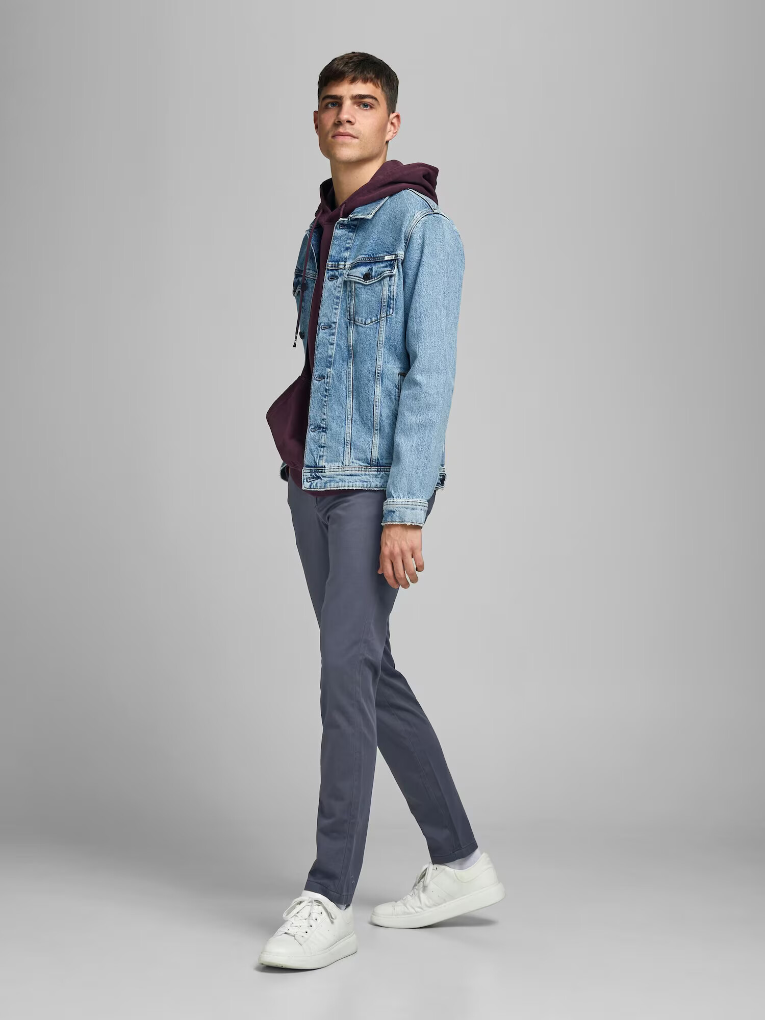 JACK & JONES Chino hlače 'Marco Bowie' siva - Pepit.si