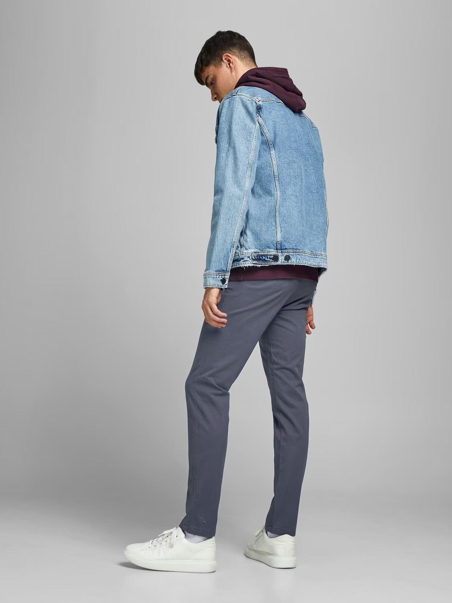 JACK & JONES Chino hlače 'Marco Bowie' siva - Pepit.si