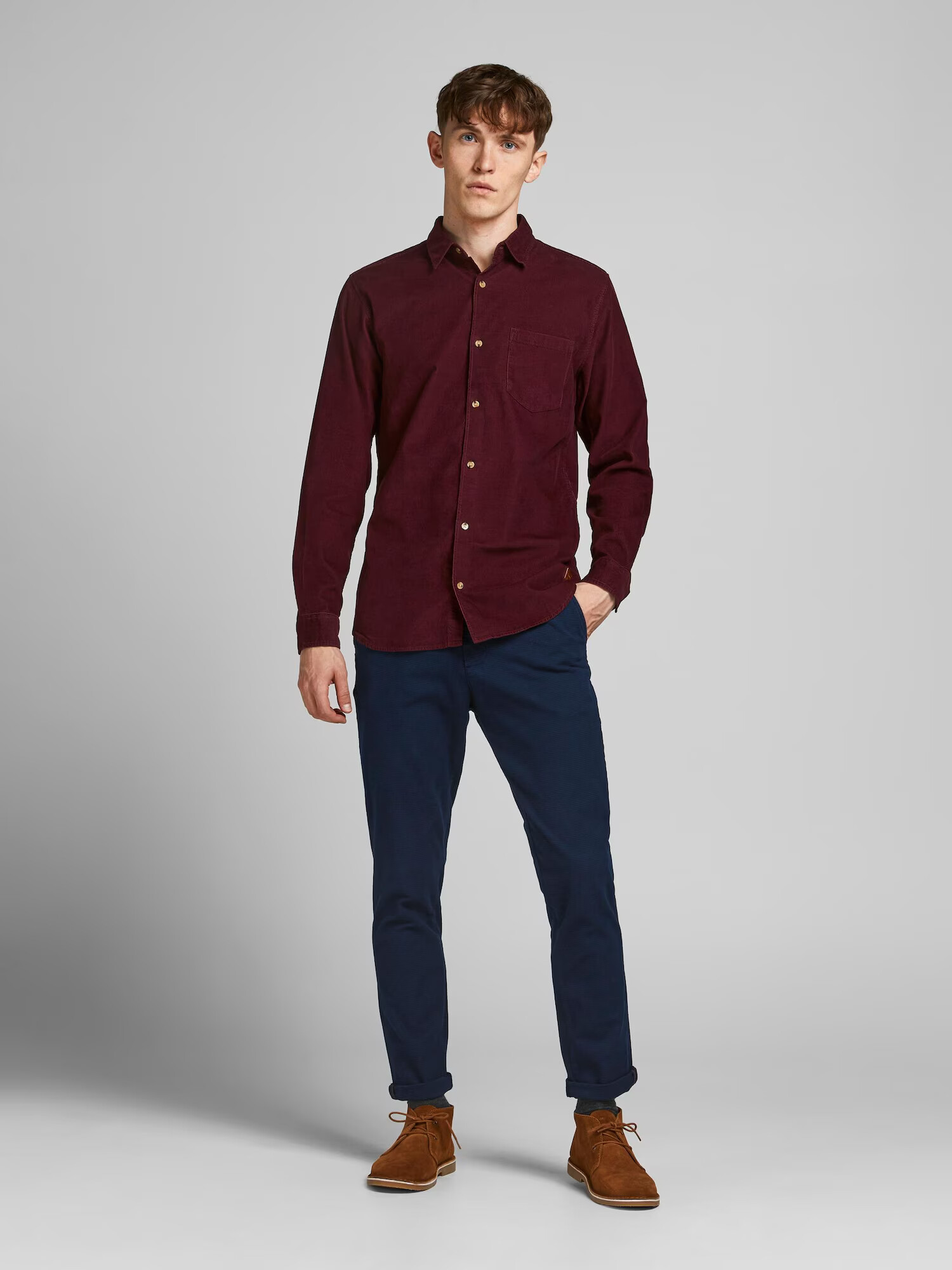 JACK & JONES Chino hlače 'Marco Charles' temno modra - Pepit.si