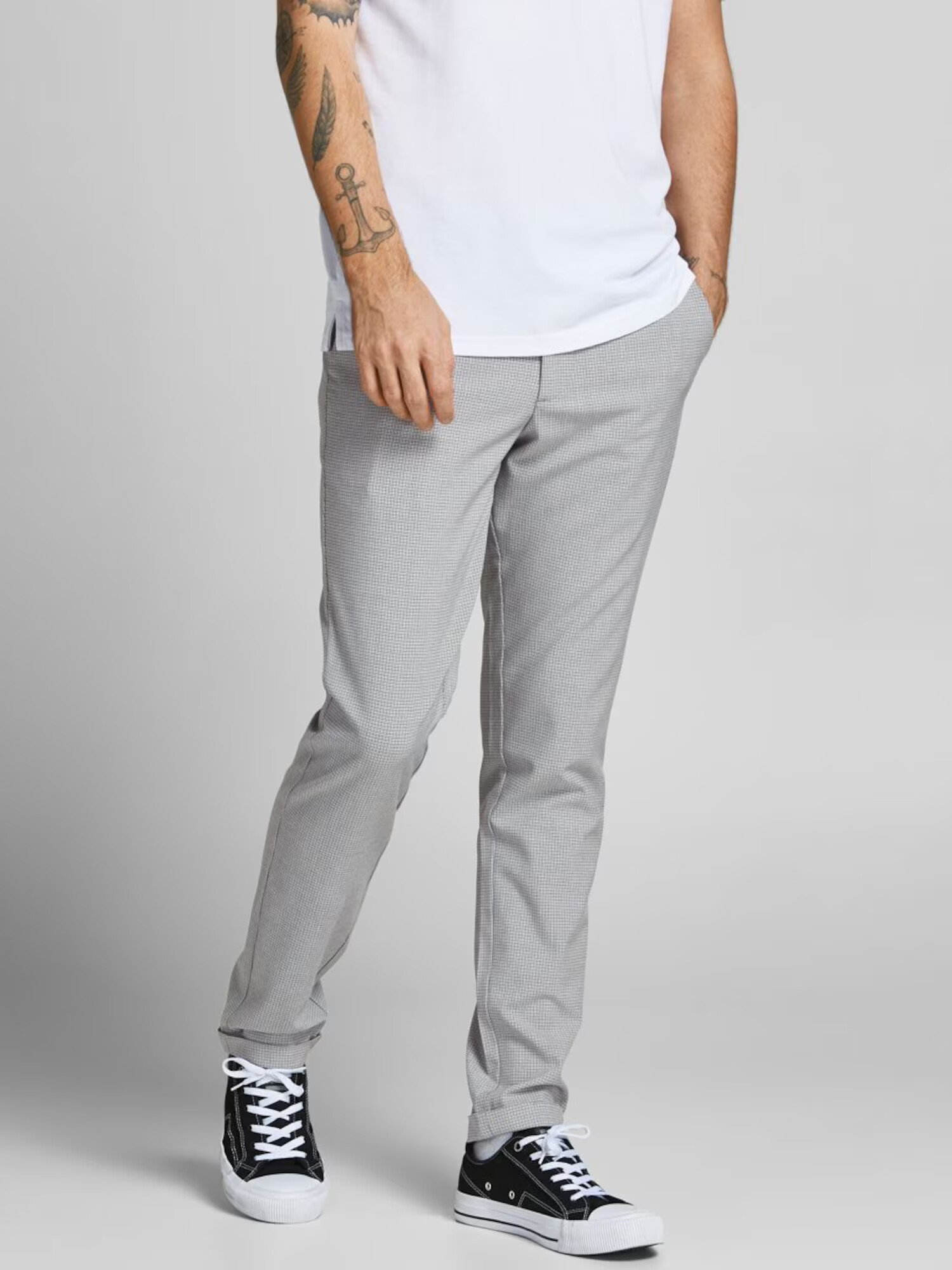 JACK & JONES Chino hlače 'Marco Connor' grafit / svetlo siva - Pepit.si