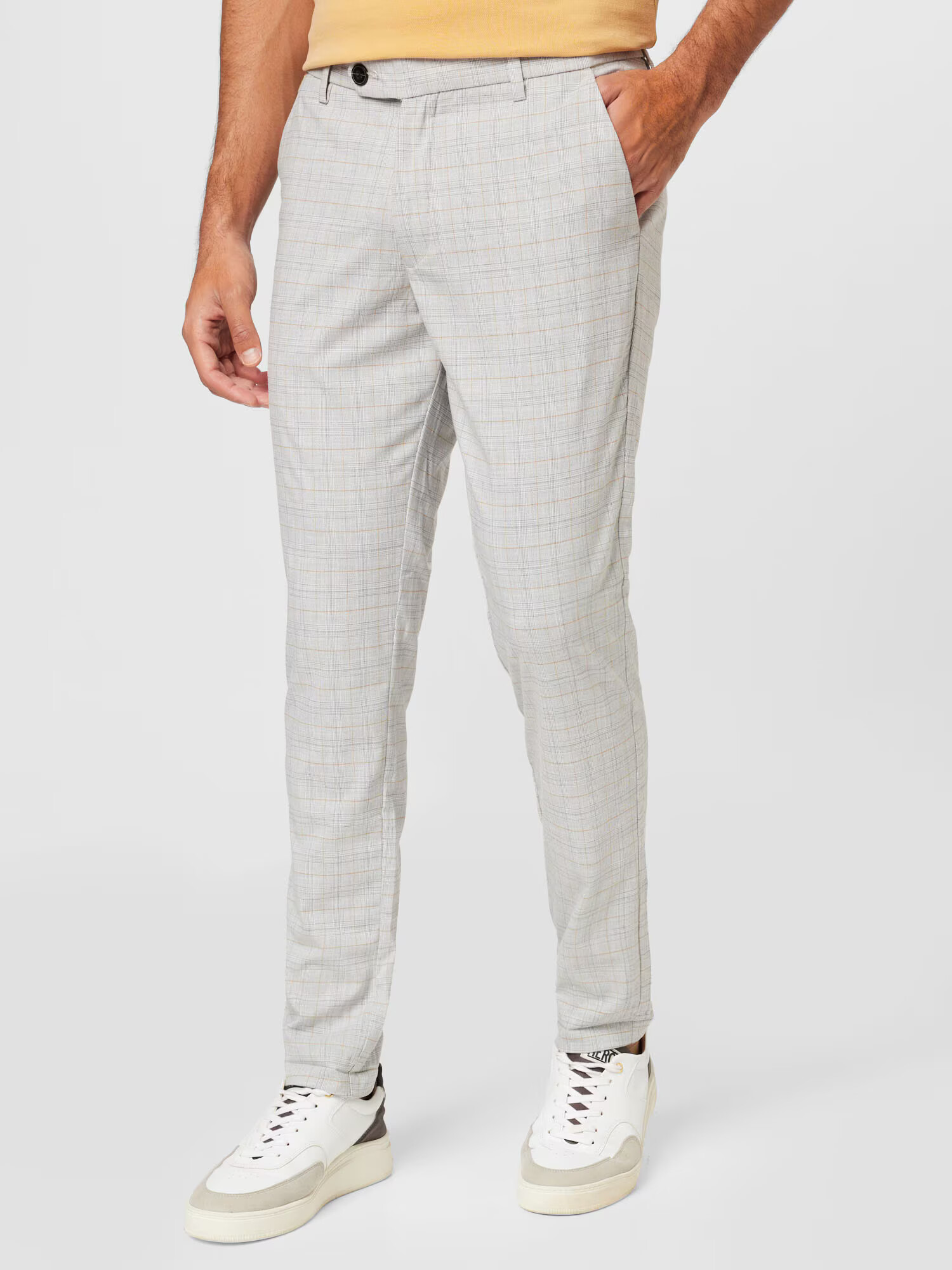 JACK & JONES Chino hlače 'MARCO CONNOR' rjava / siva / svetlo siva - Pepit.si