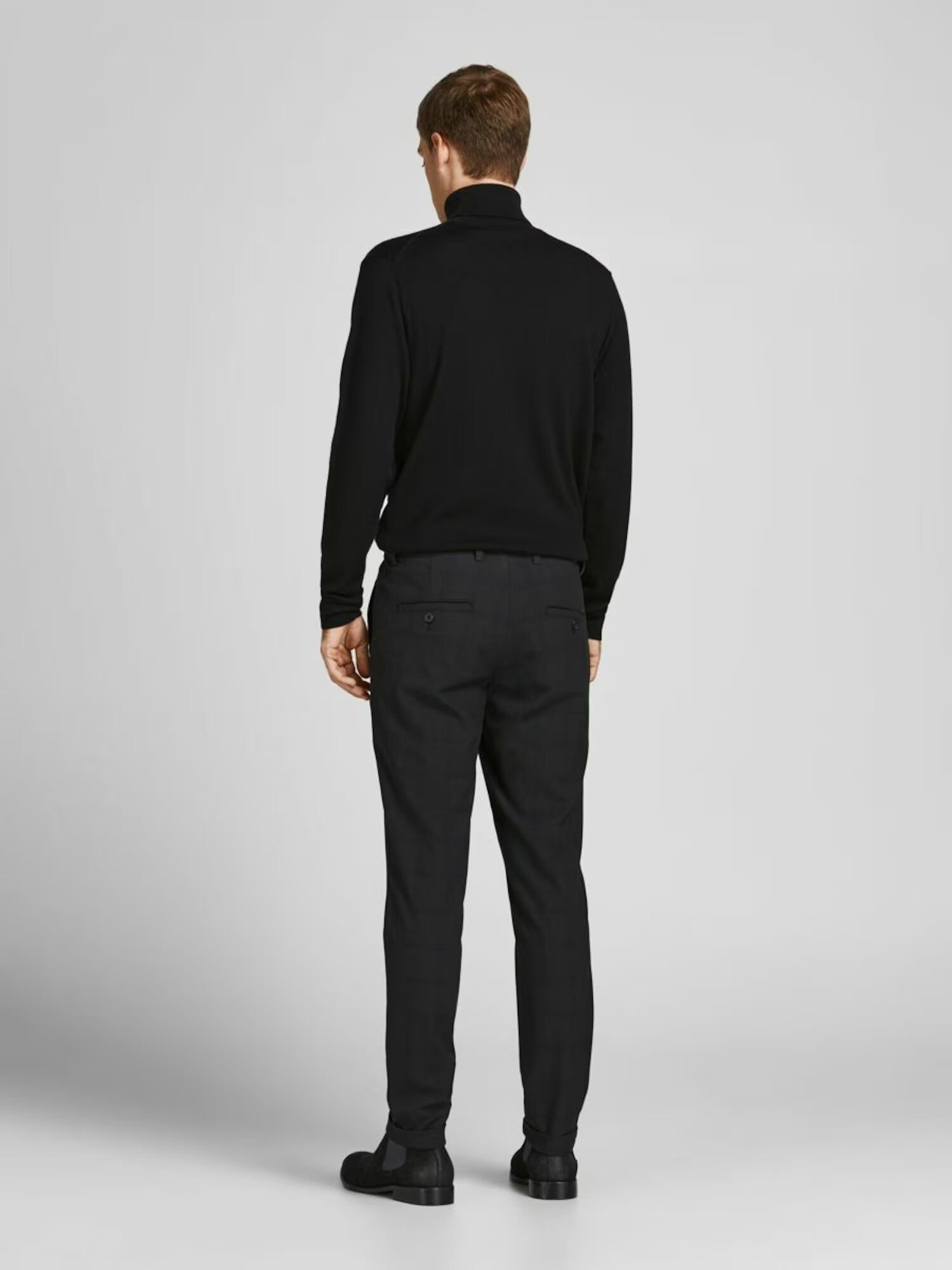 JACK & JONES Chino hlače 'Marco Connor' temno rjava / antracit / črna - Pepit.si