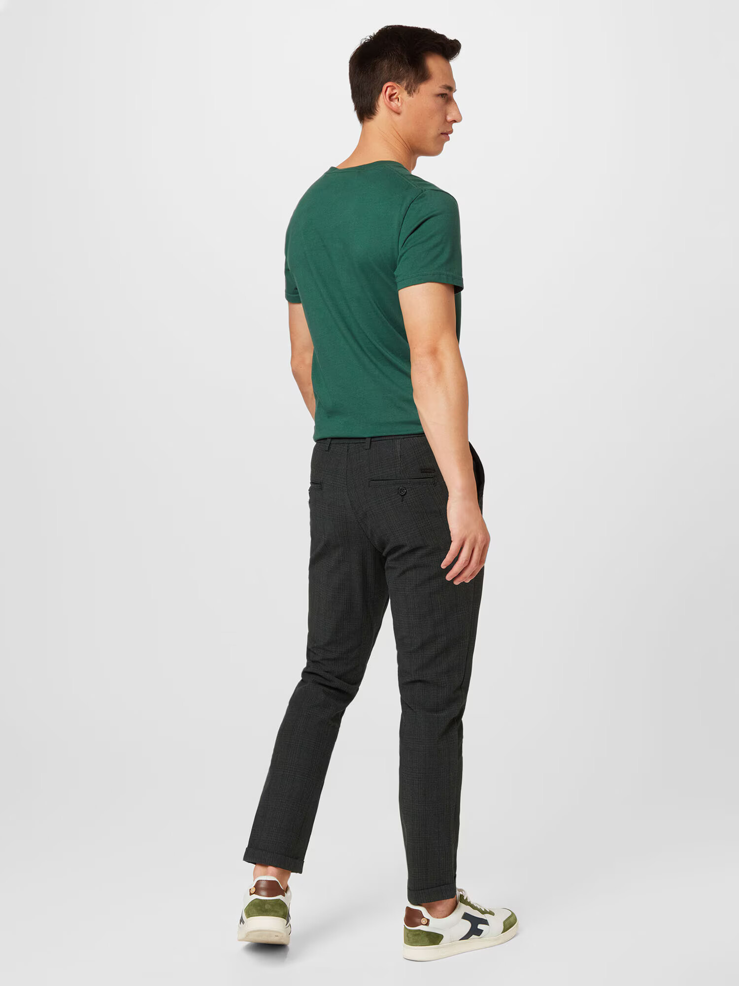 JACK & JONES Chino hlače 'MARCO CONNOR' temno zelena / črna - Pepit.si