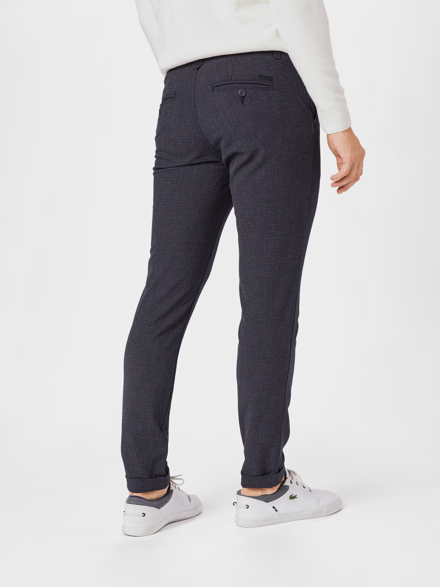 JACK & JONES Chino hlače 'Marco' mornarska / bela - Pepit.si