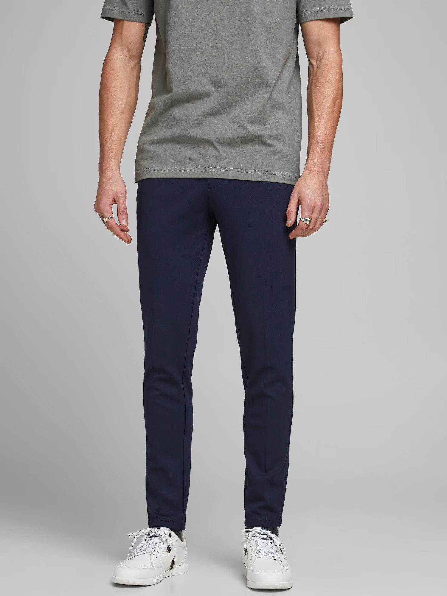 JACK & JONES Chino hlače 'Marco' temno modra - Pepit.si