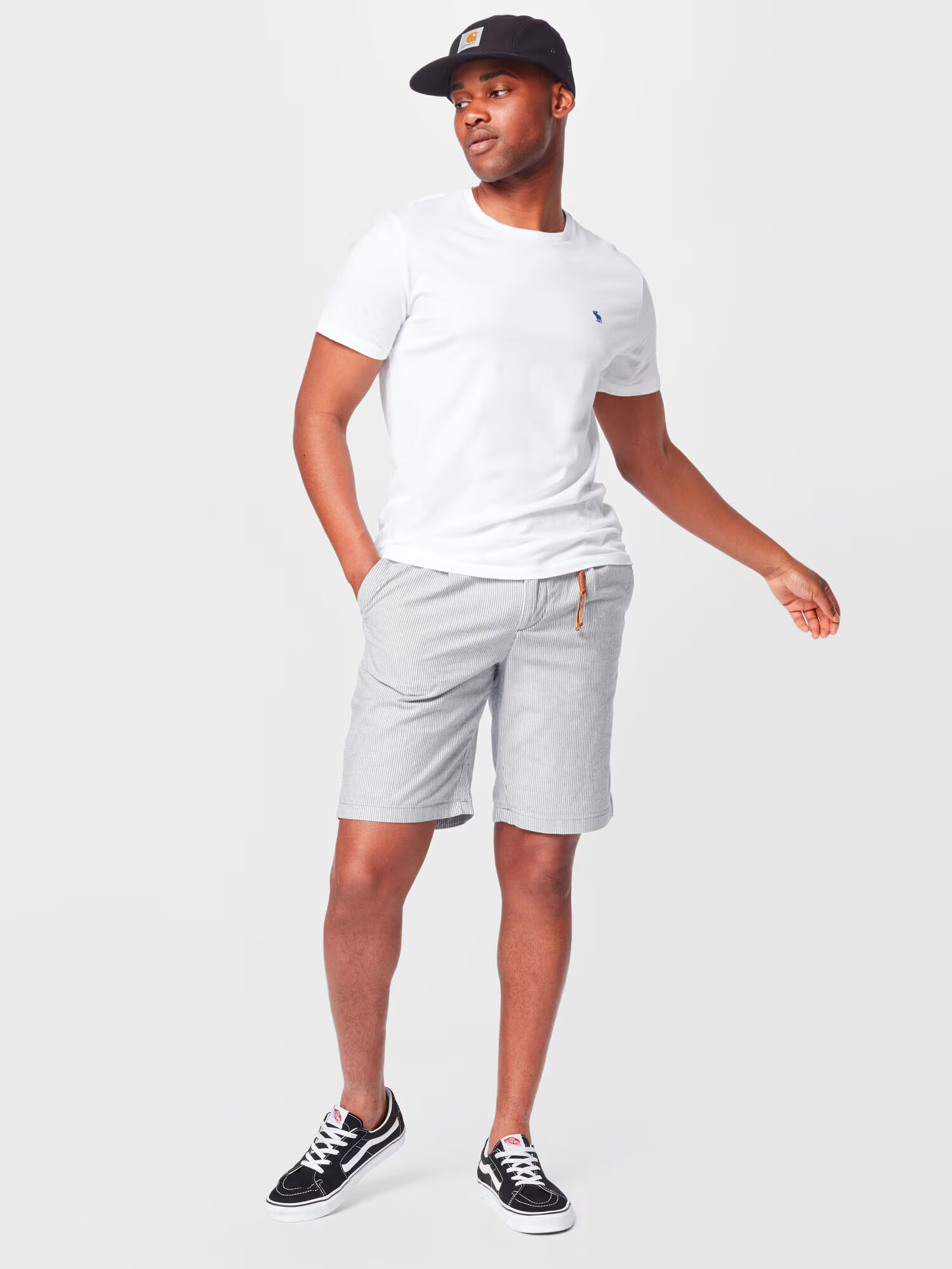 JACK & JONES Chino hlače 'Milton AKM' mornarska / bela - Pepit.si