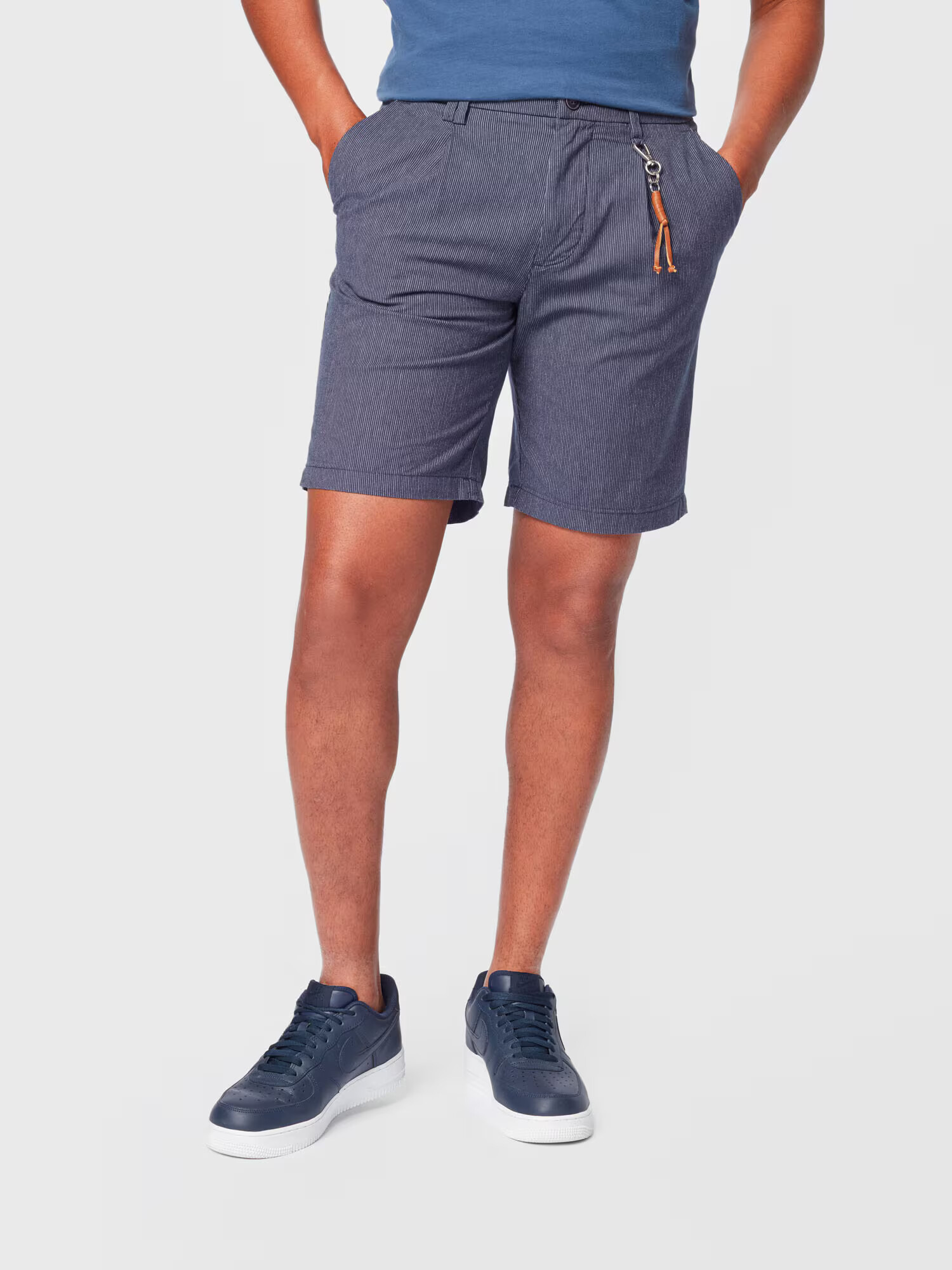 JACK & JONES Chino hlače 'Milton' temno modra / bela - Pepit.si