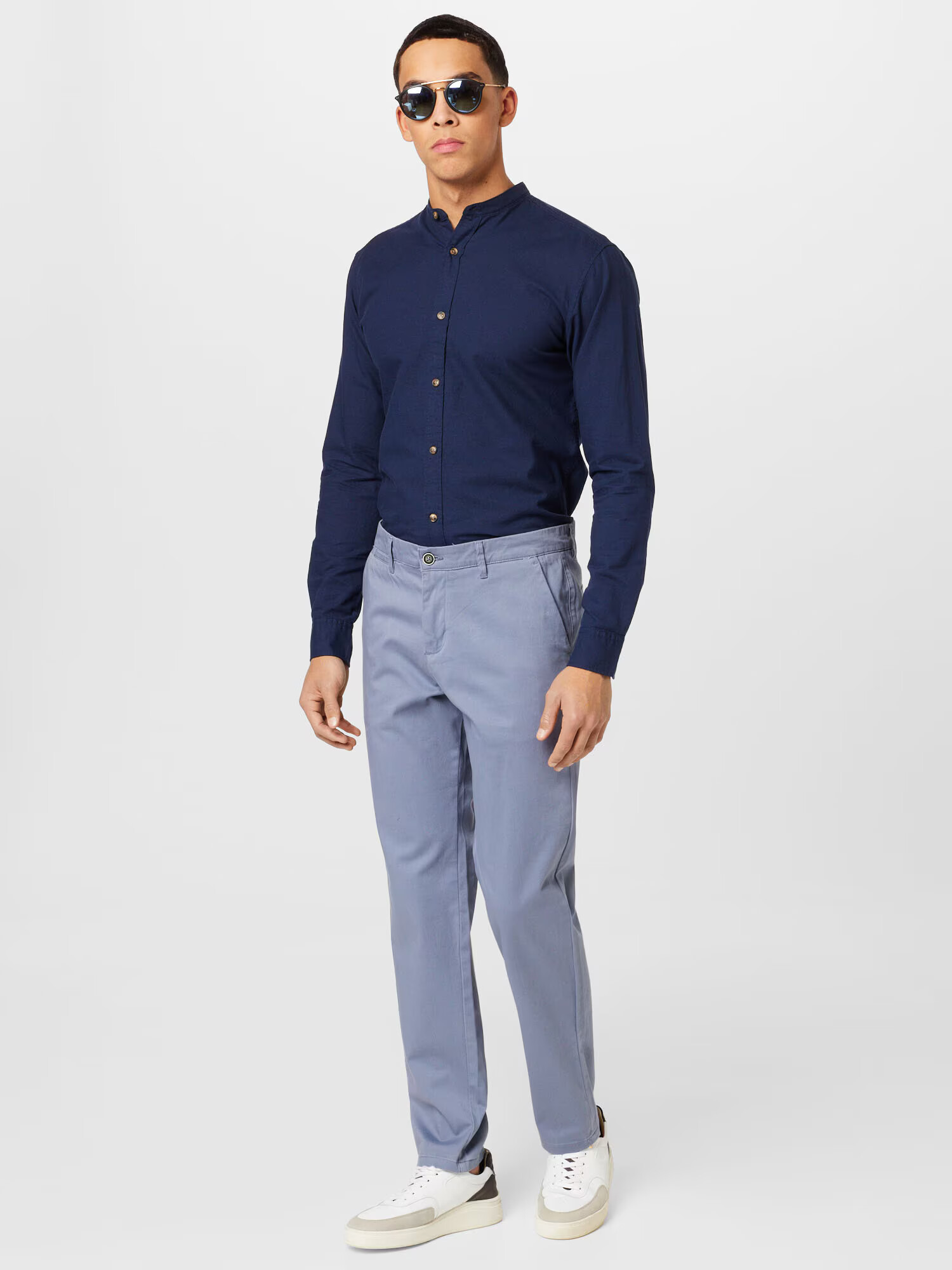 JACK & JONES Chino hlače 'OLLIE' dimno modra - Pepit.si