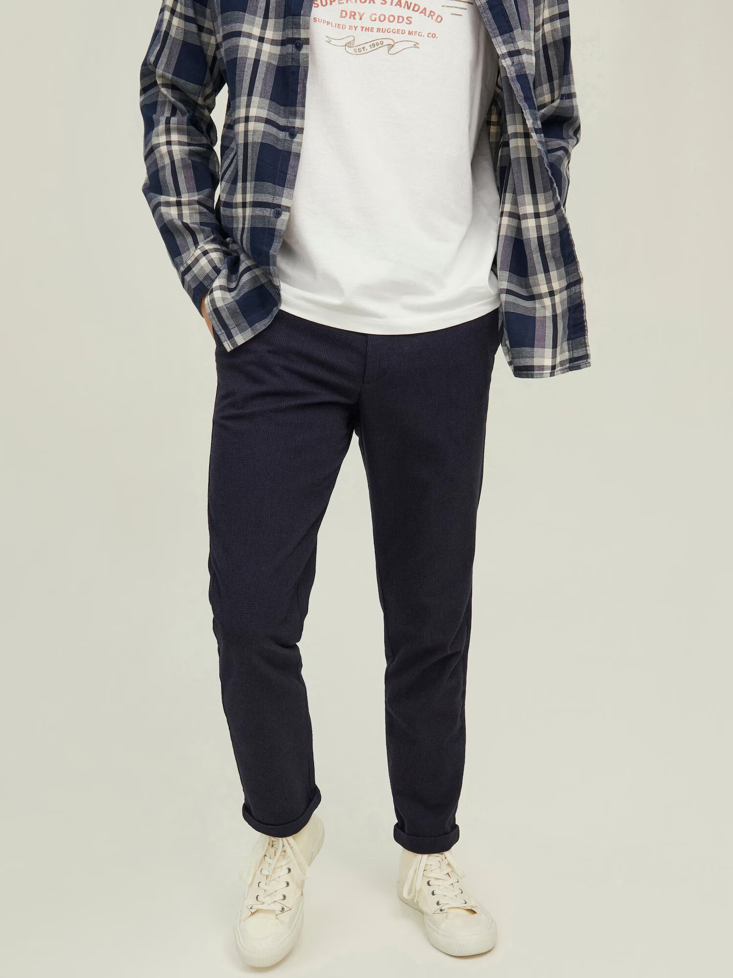 JACK & JONES Chino hlače 'Ollie' mornarska - Pepit.si