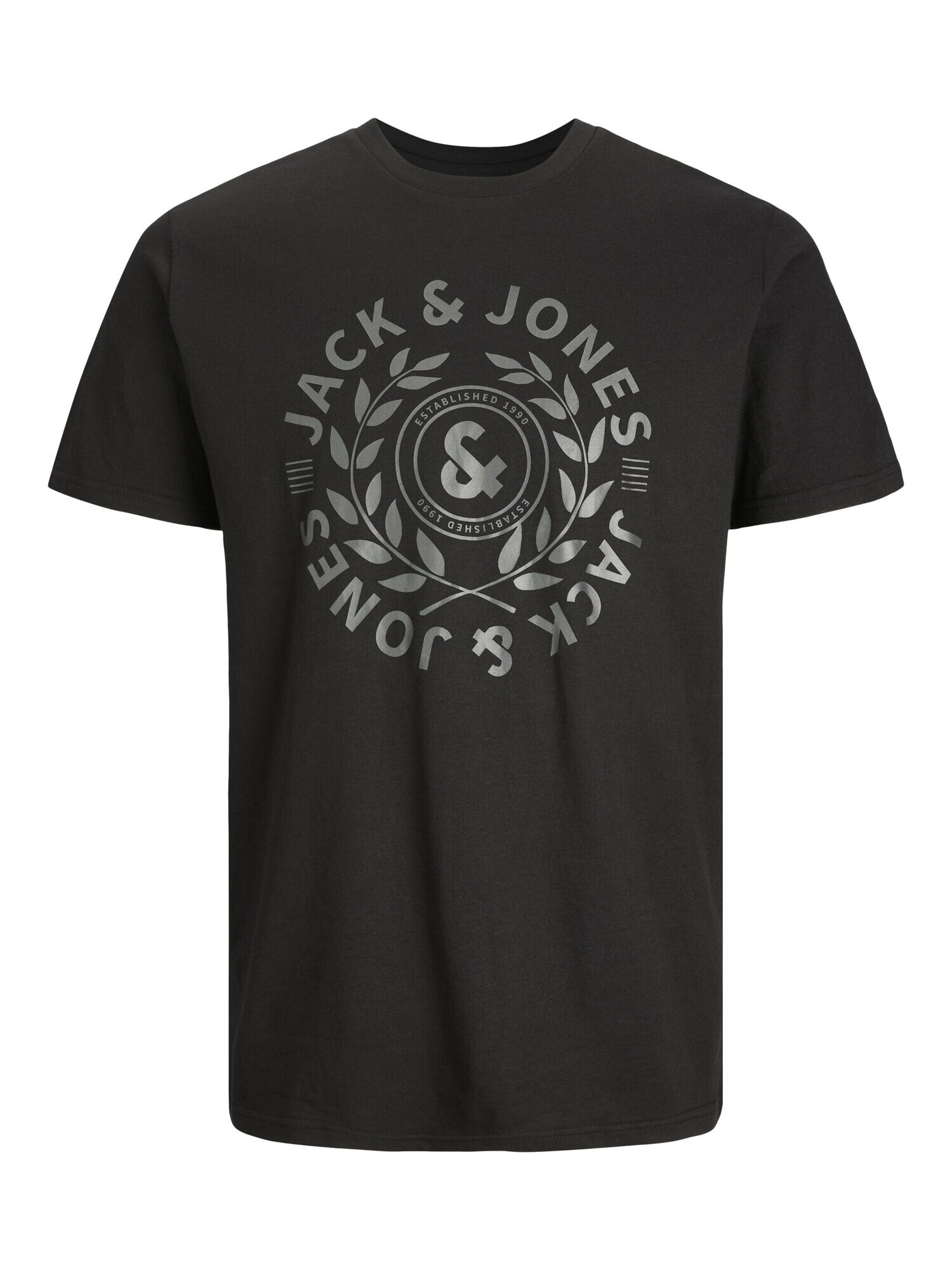 JACK & JONES Dolga pižama 'JAMES' temno siva / črna / bela - Pepit.si