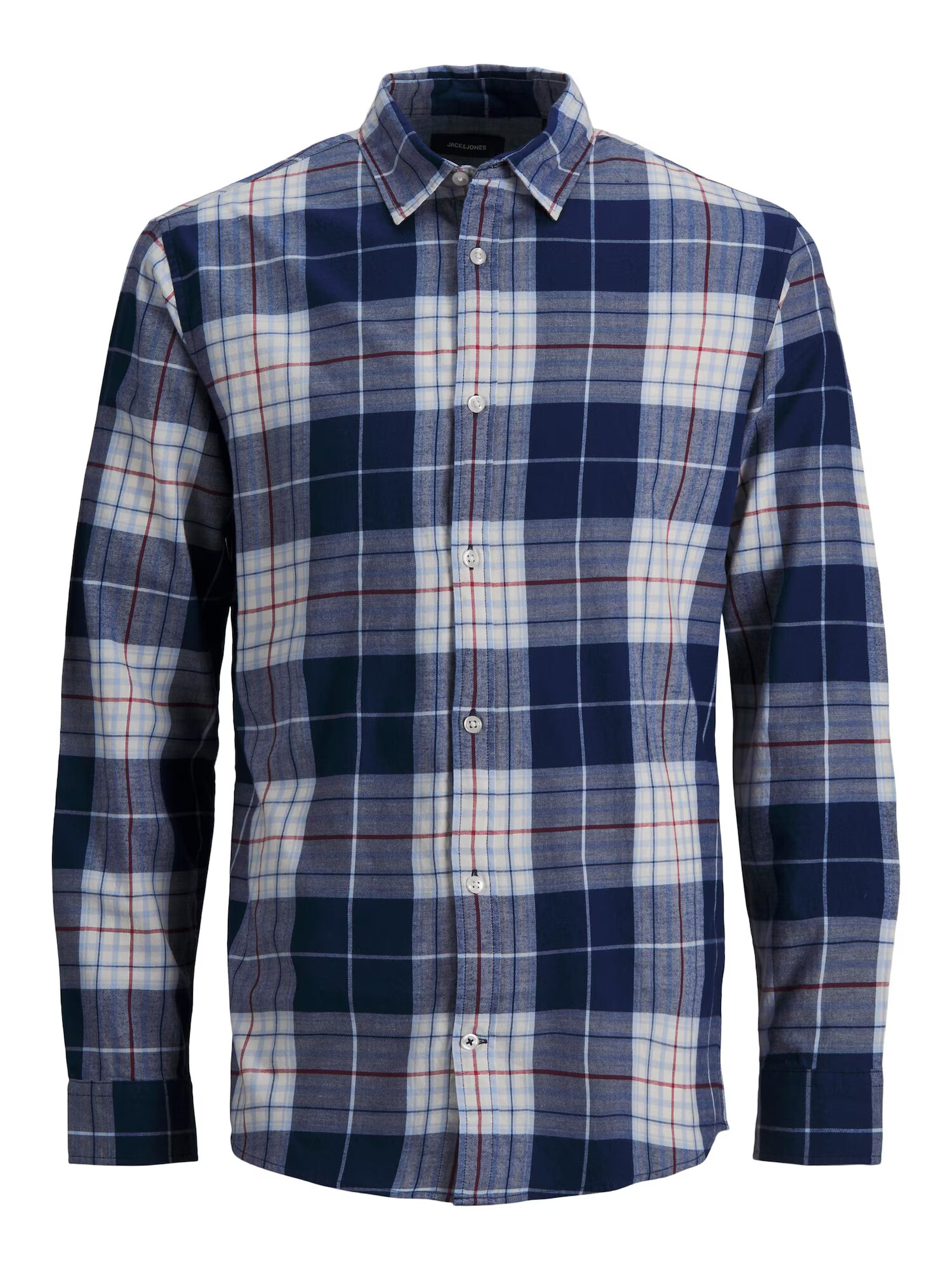 JACK & JONES Srajca 'Jason' modra / mornarska / rdeča / bela - Pepit.si