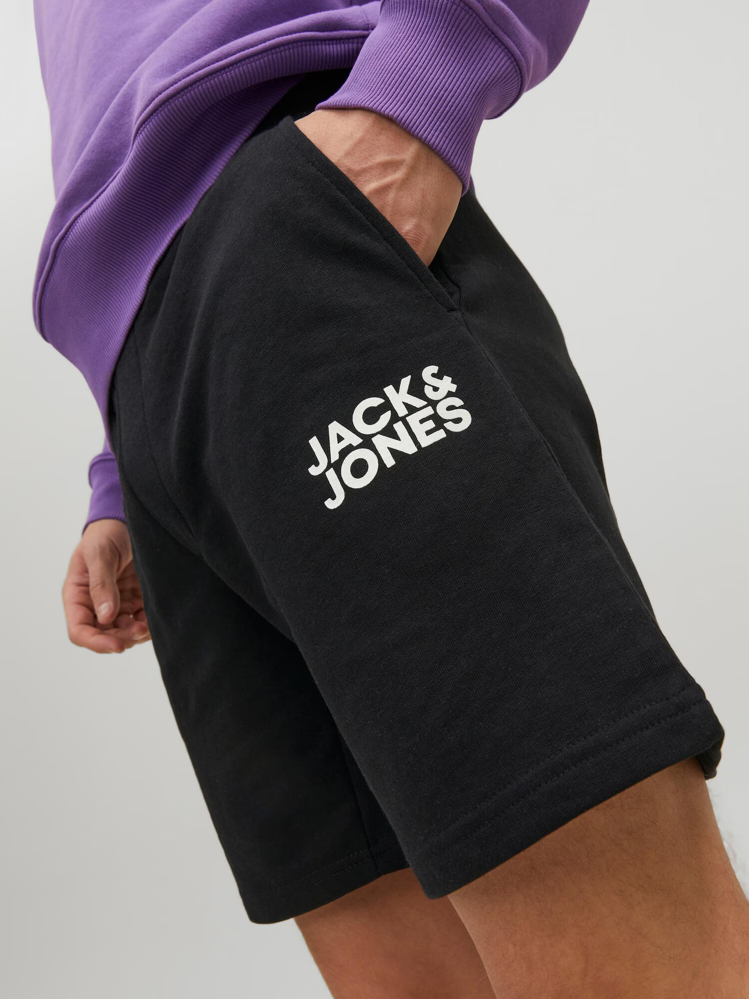 JACK & JONES Hlače 'Bex' črna / bela - Pepit.si