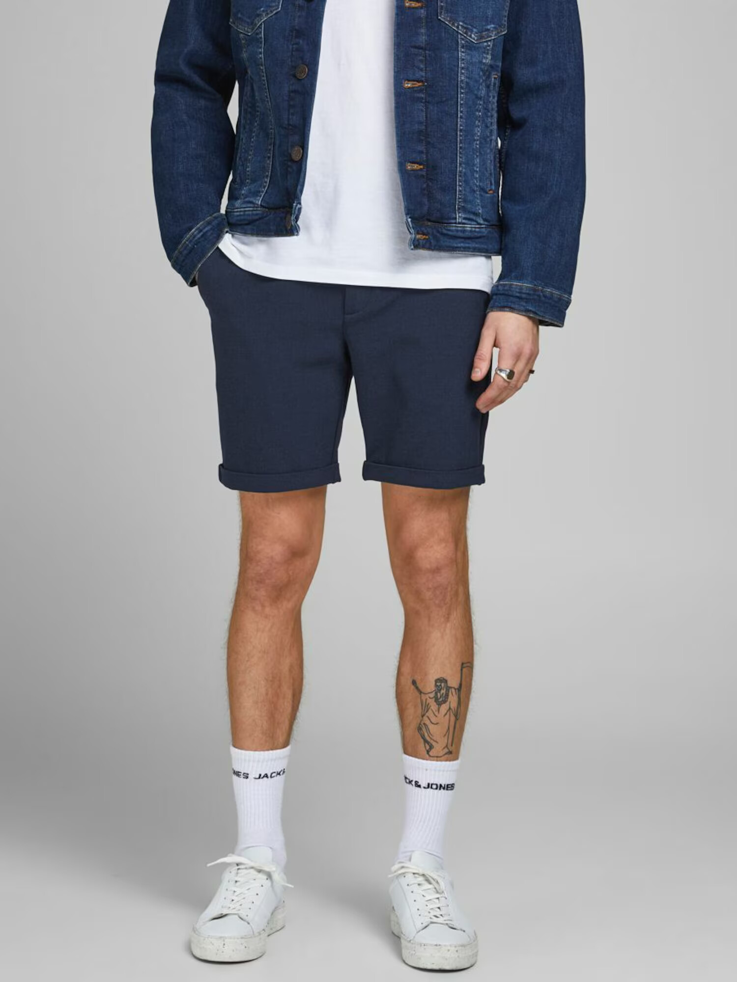 JACK & JONES Chino hlače 'Connor' temno modra - Pepit.si