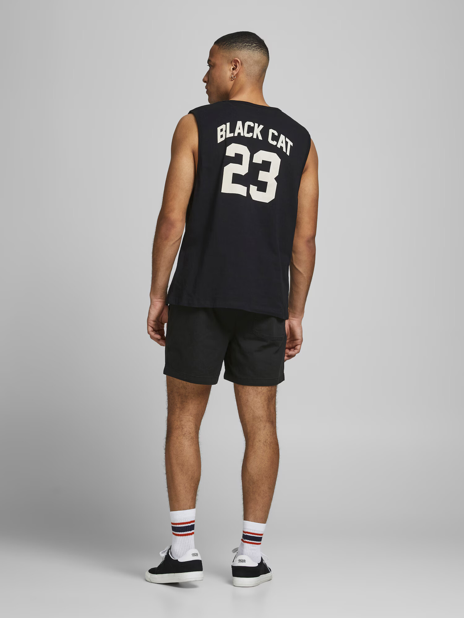 JACK & JONES Hlače 'Jeff' črna / bela - Pepit.si