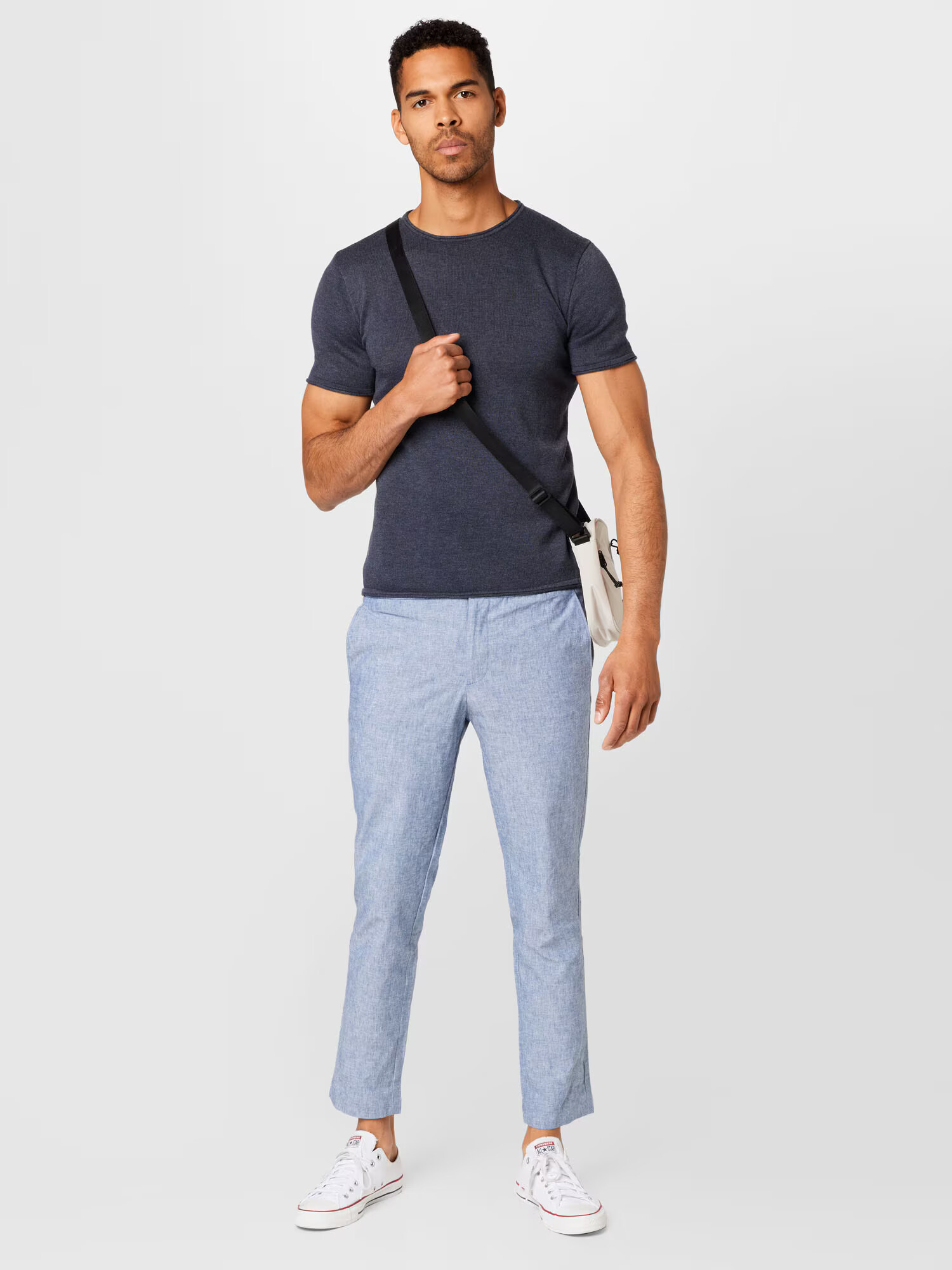 JACK & JONES Hlače 'JPRLINEN DAVID STRING TROUSER' svetlo modra - Pepit.si