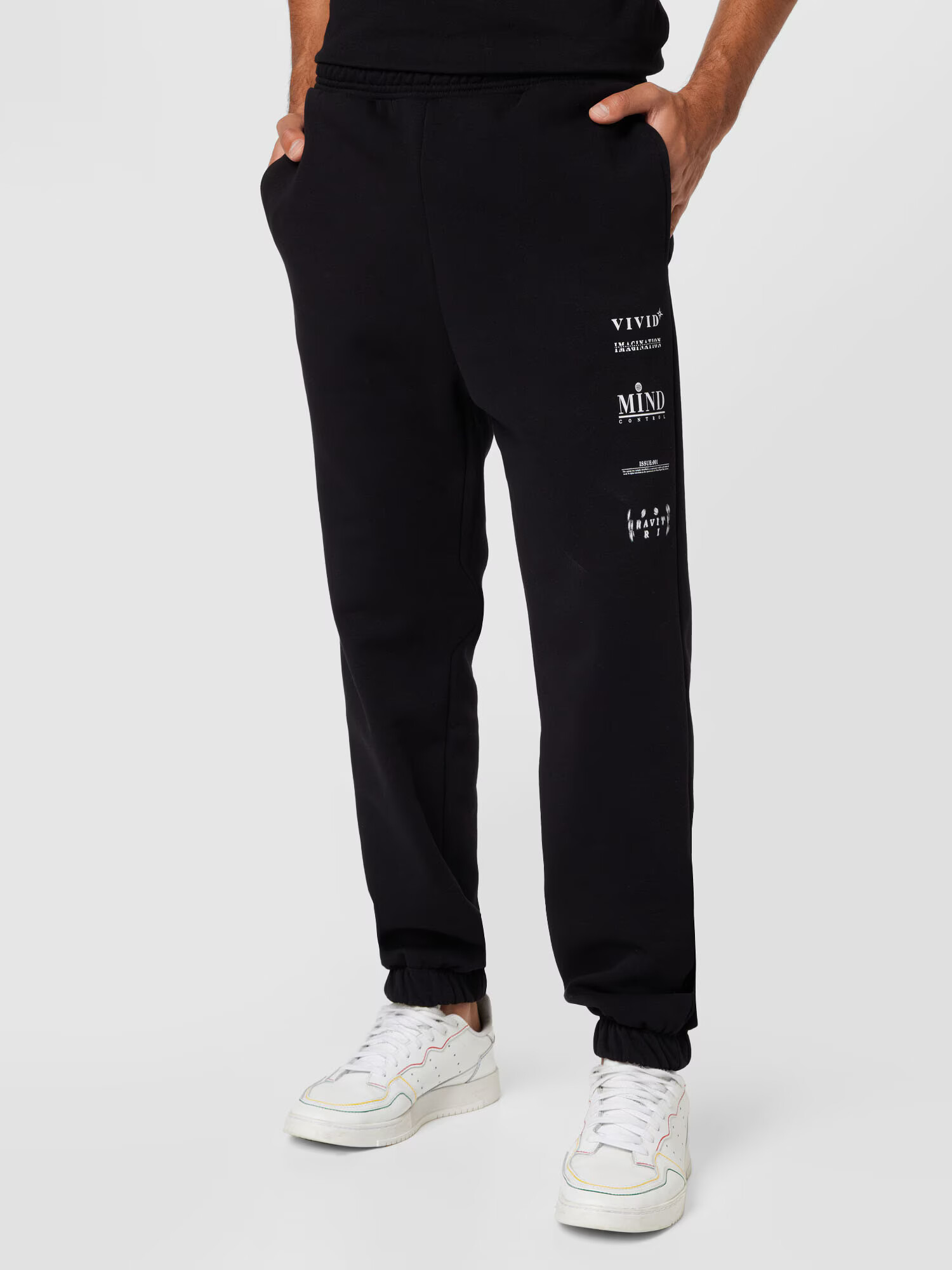 JACK & JONES Hlače 'MIND' črna / bela - Pepit.si