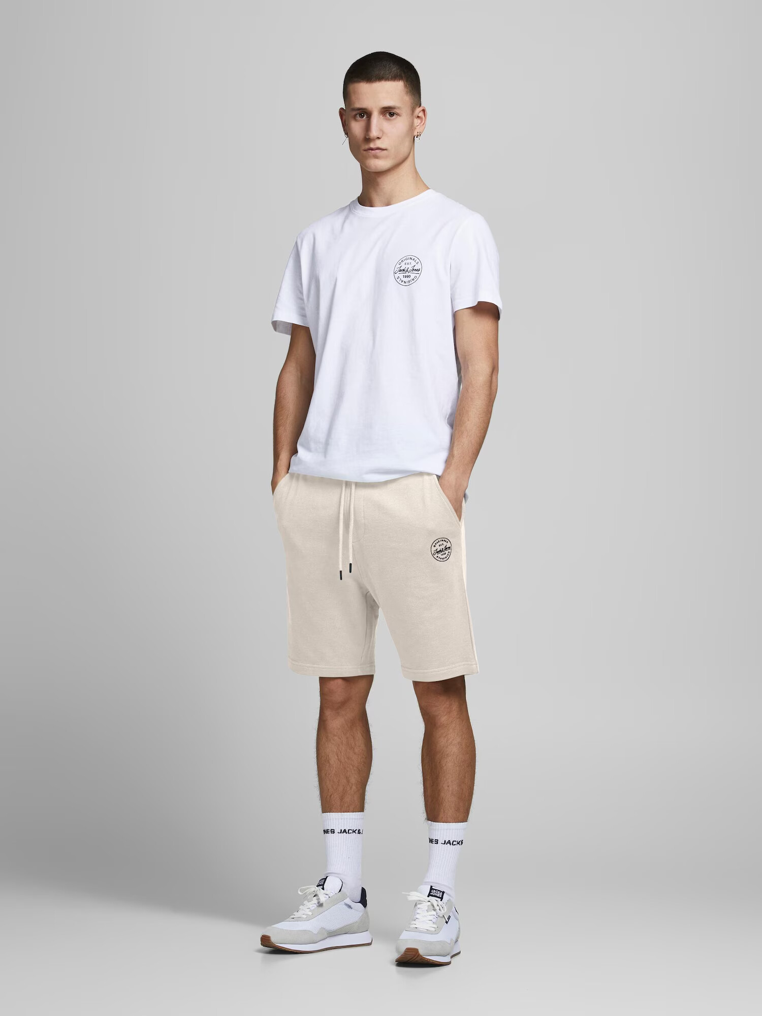 JACK & JONES Hlače svetlo siva / temno siva - Pepit.si