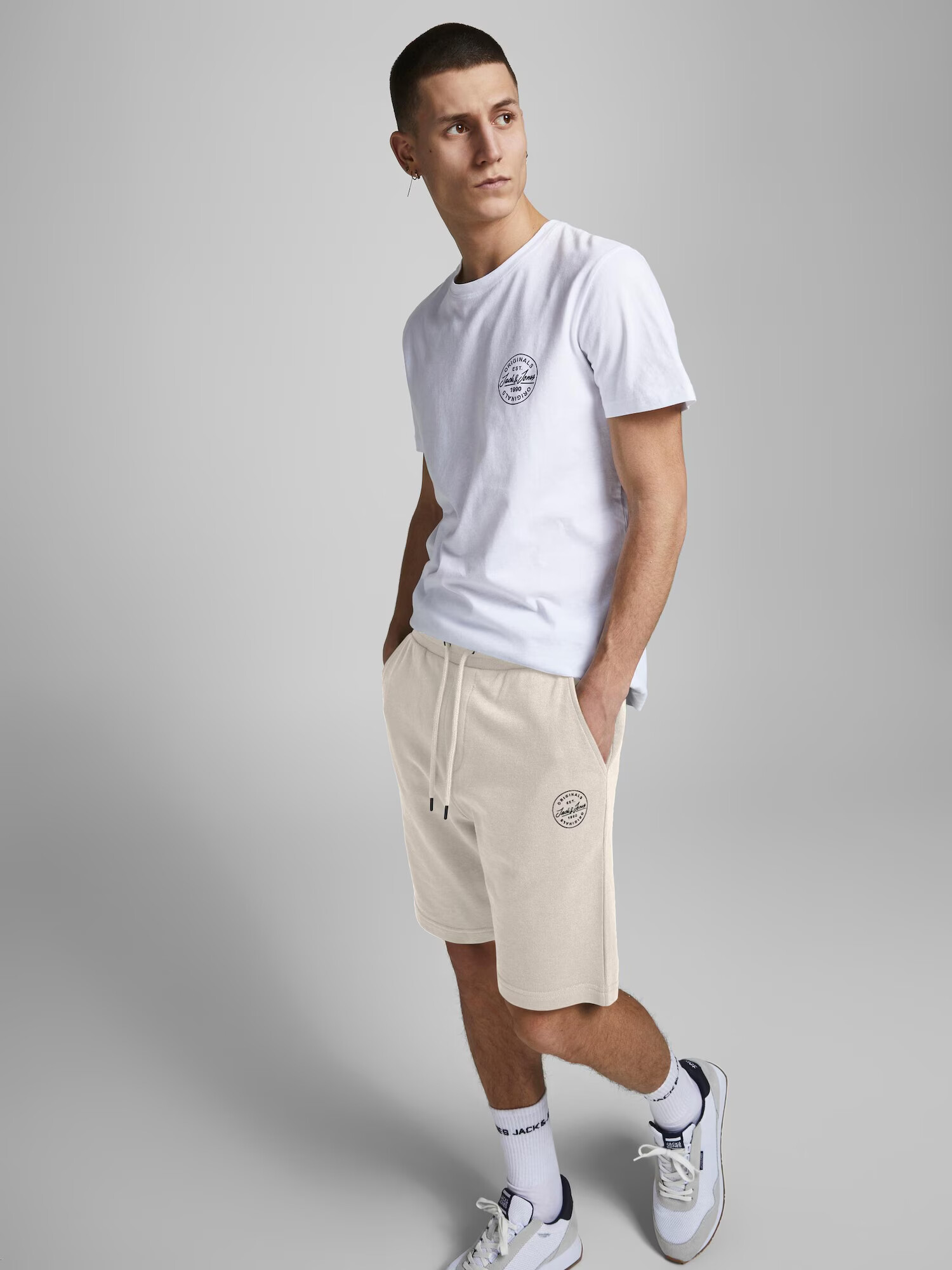 JACK & JONES Hlače svetlo siva / temno siva - Pepit.si