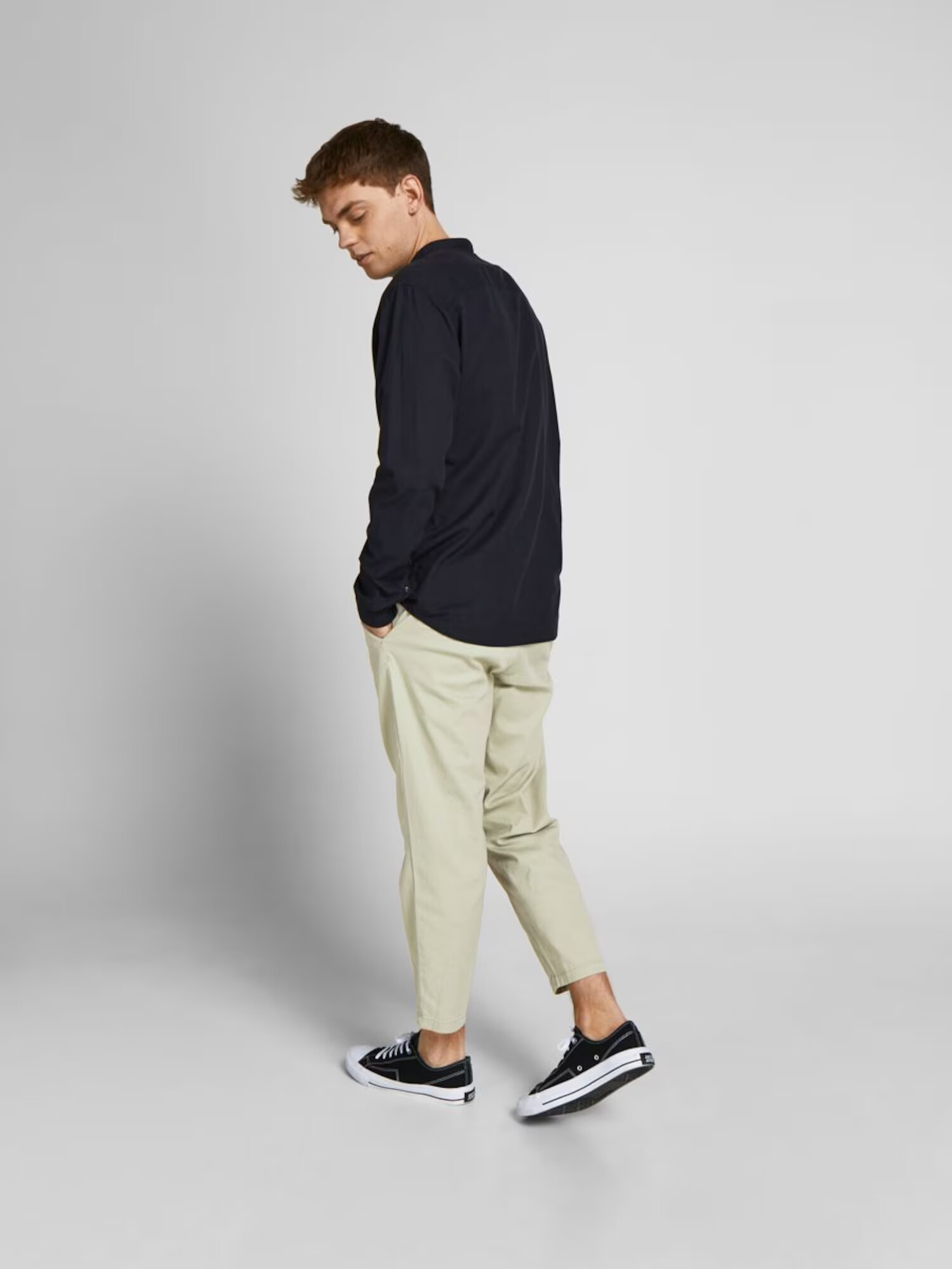 JACK & JONES Hlače z naborki 'Bill Rico' greige - Pepit.si