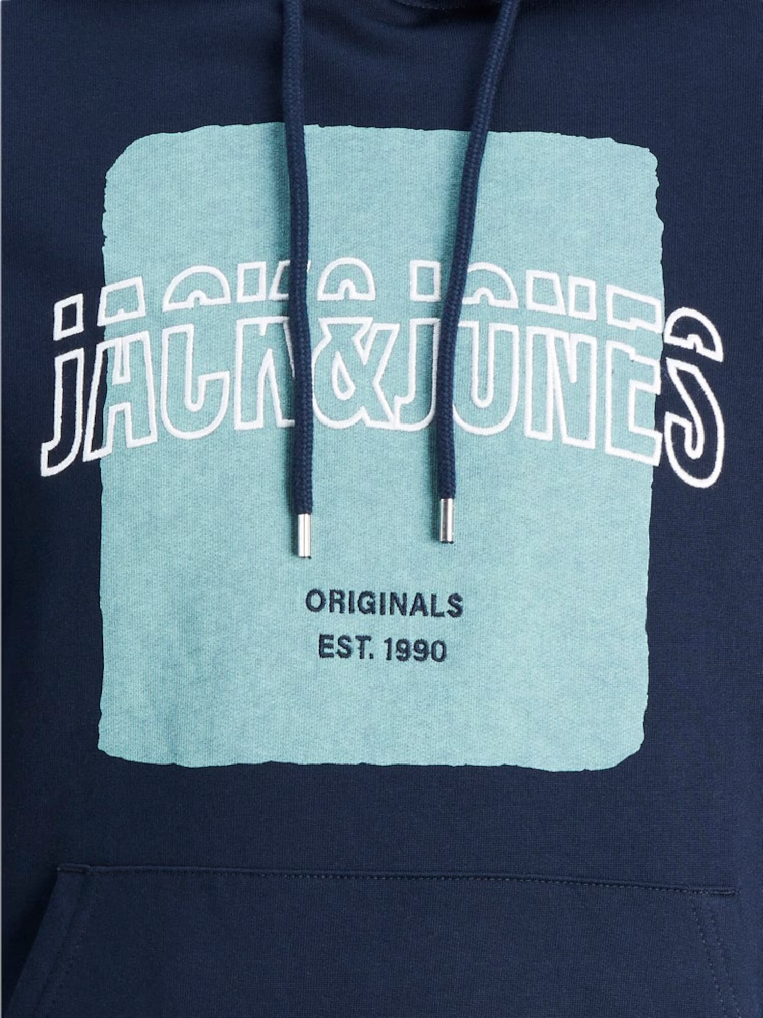 JACK & JONES Majica 'Artist' svetlo modra / temno modra / bela - Pepit.si