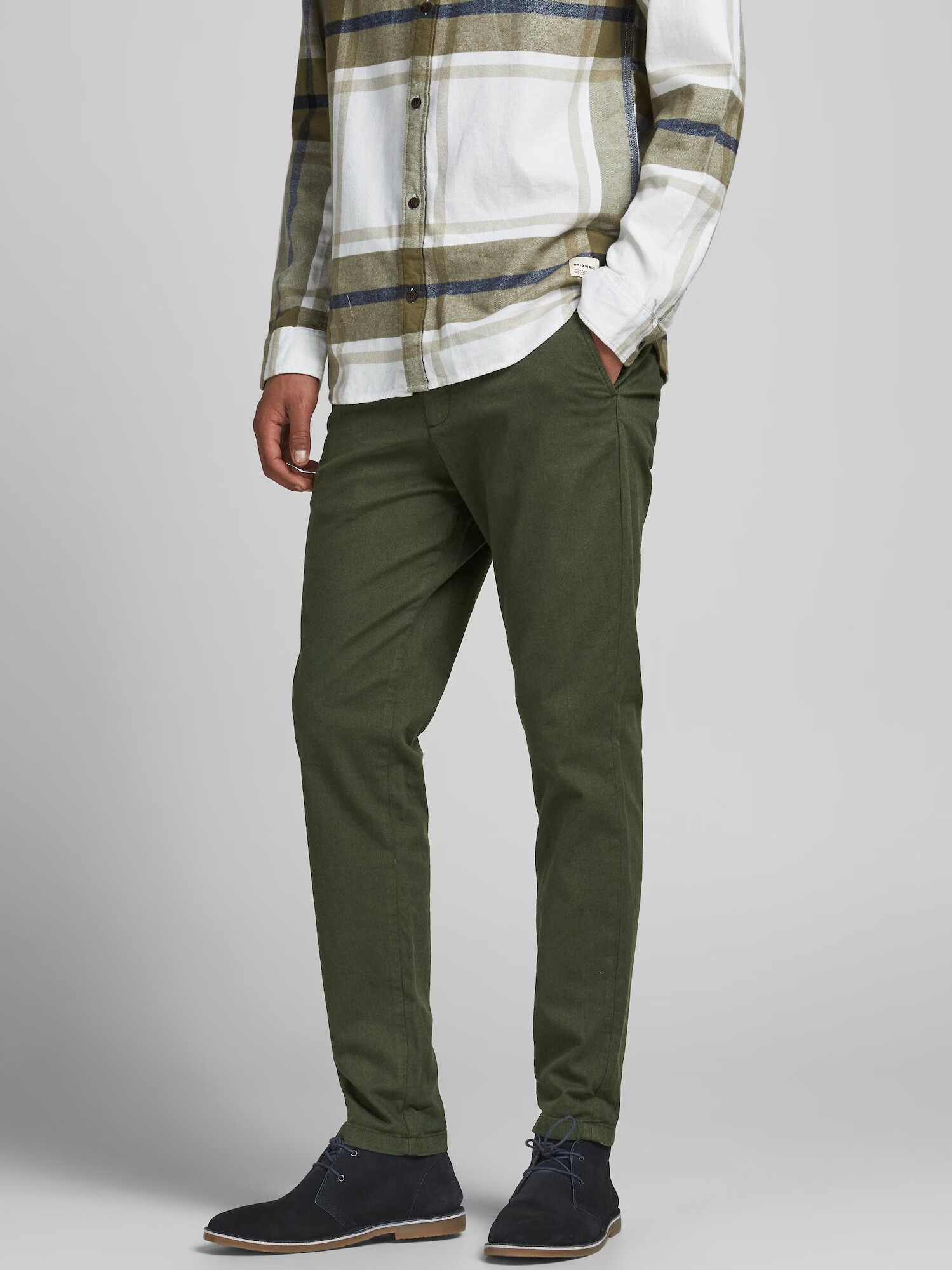 JACK & JONES Chino hlače 'Marco' kaki - Pepit.si