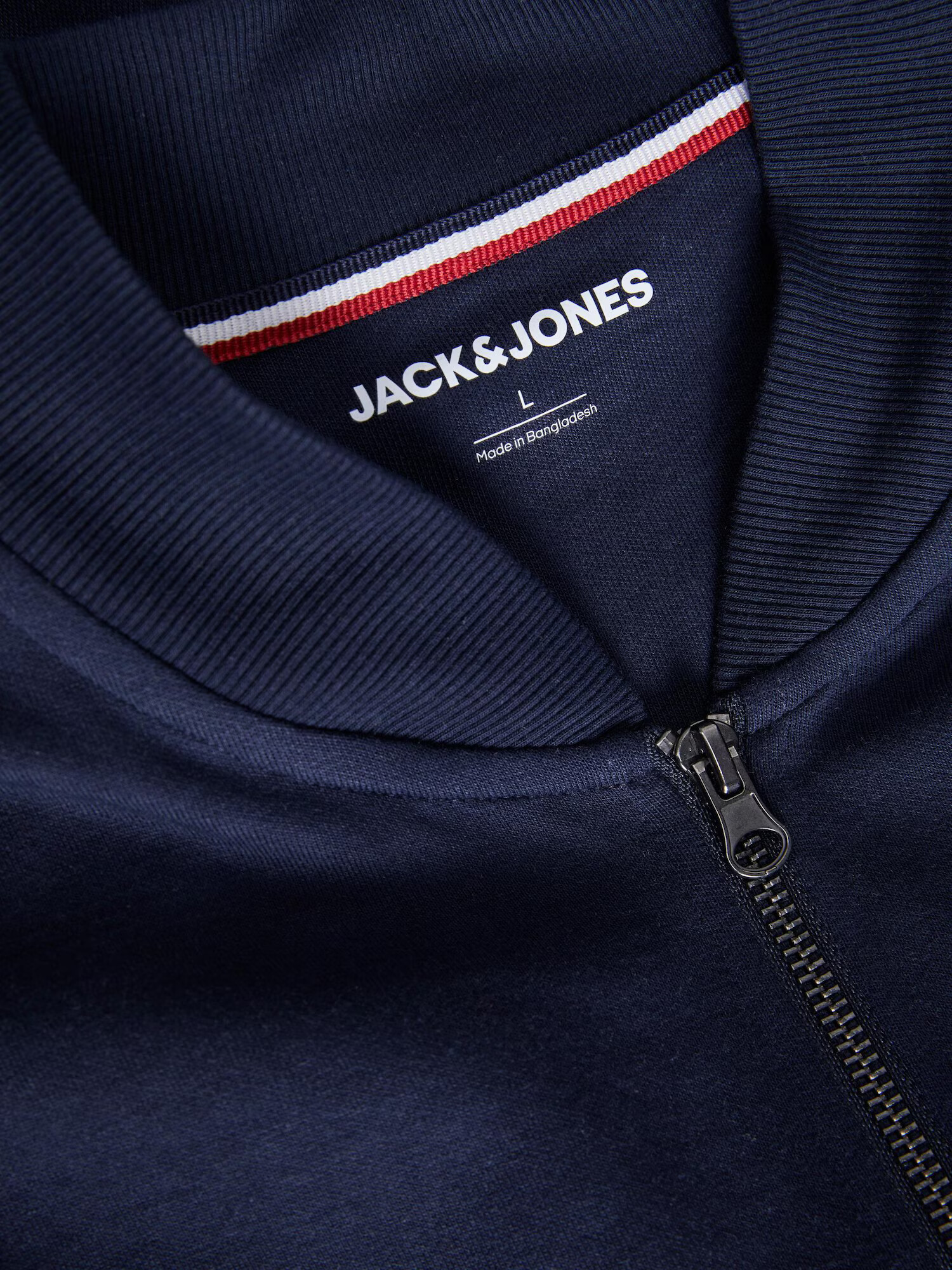 JACK & JONES Jopa na zadrgo 'Atlas' mornarska / rdeča / bela - Pepit.si