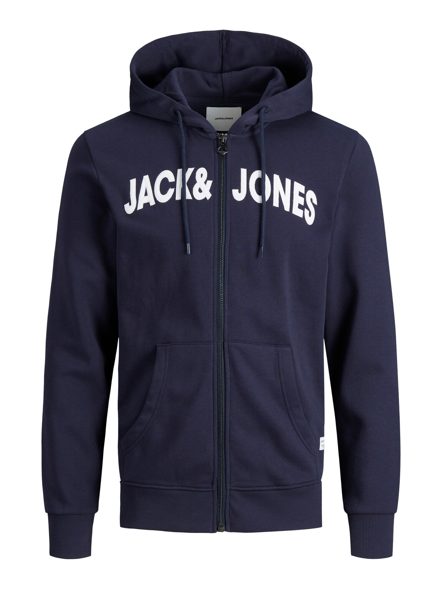 JACK & JONES Jopa na zadrgo 'Navy' mornarska / bela - Pepit.si