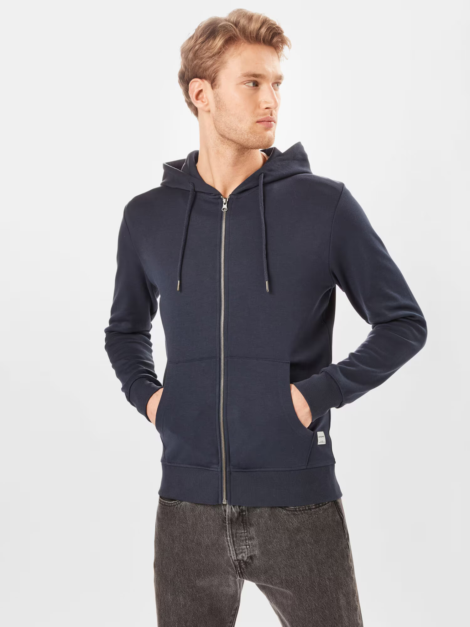 JACK & JONES Jopa na zadrgo temno modra - Pepit.si