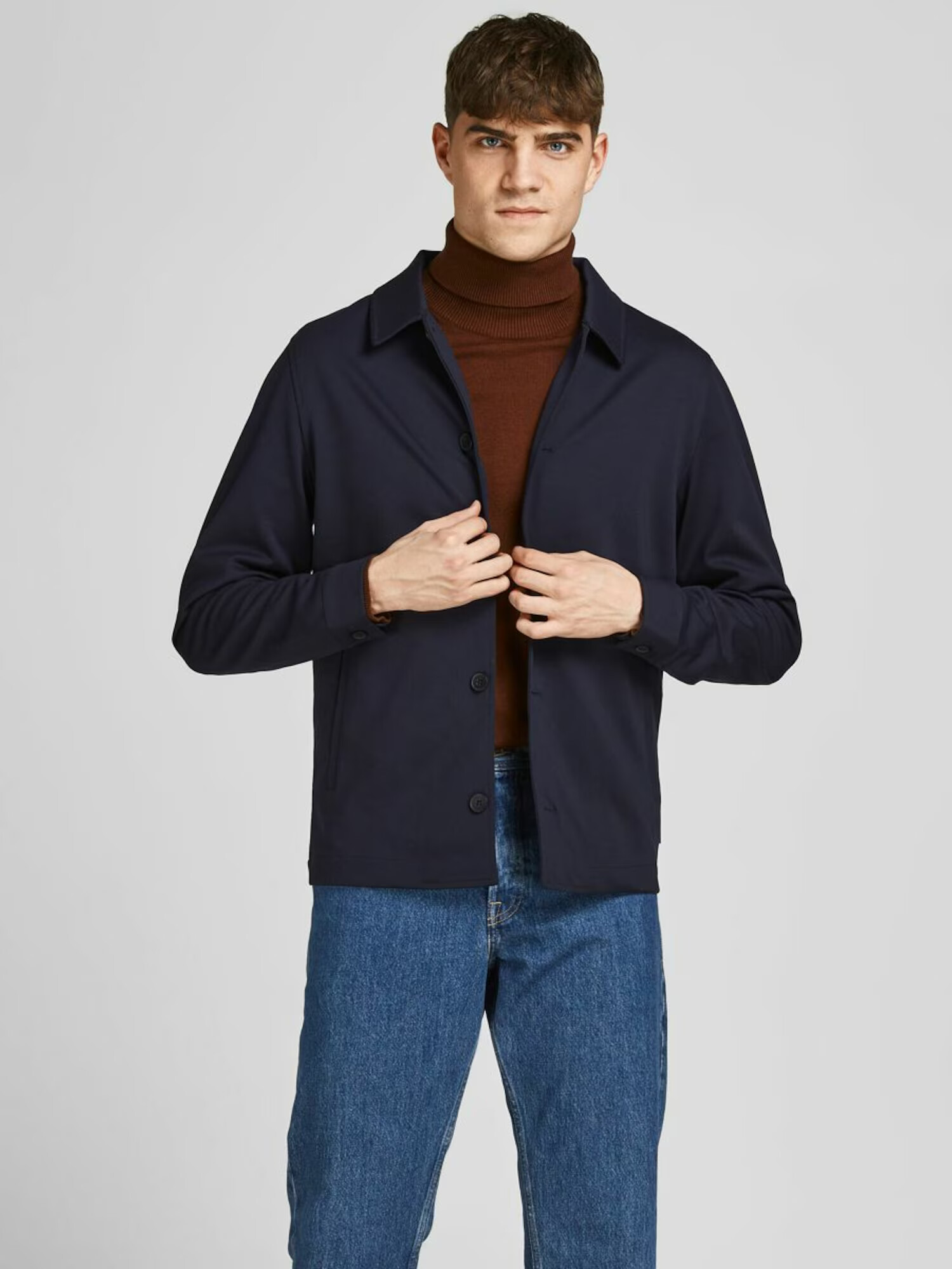 JACK & JONES Jopa na zadrgo temno modra - Pepit.si