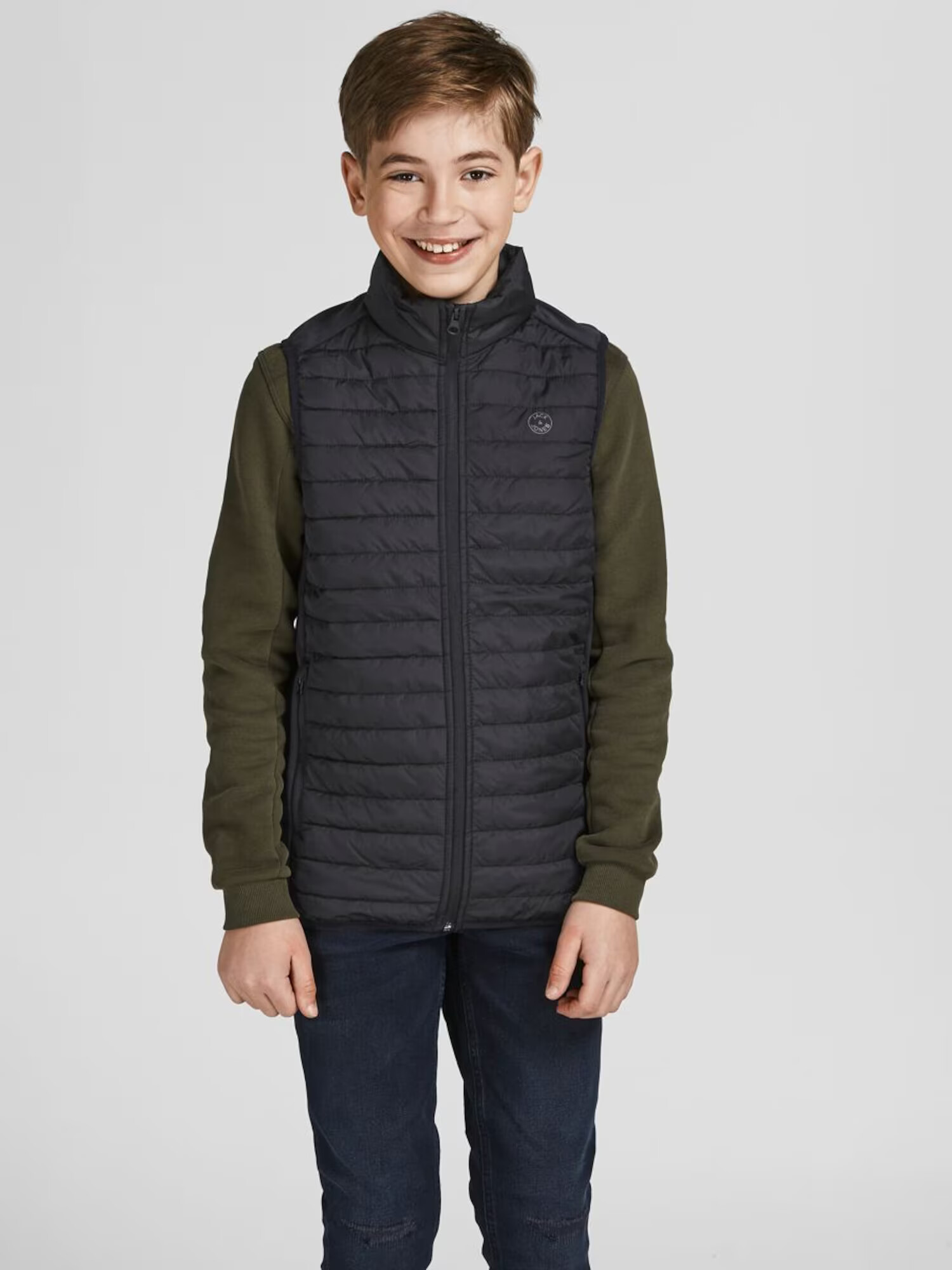 Jack & Jones Junior Brezrokavnik črna - Pepit.si