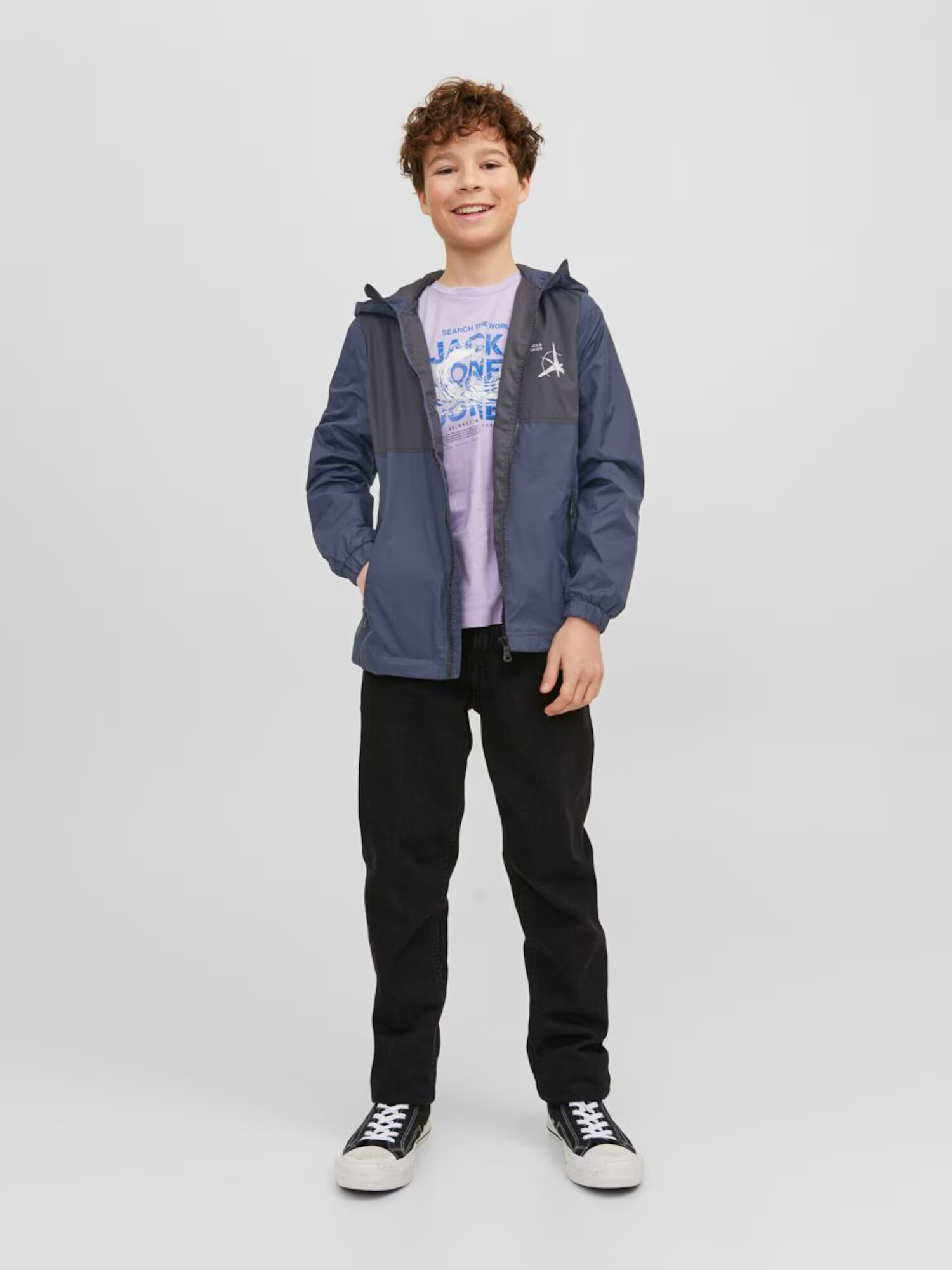 Jack & Jones Junior Funkcionalna jakna 'FILO' mornarska / črna - Pepit.si