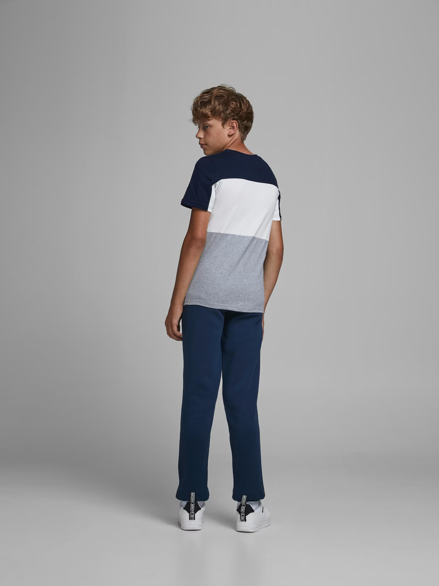 Jack & Jones Junior Hlače 'Gordon' mornarska / bela - Pepit.si