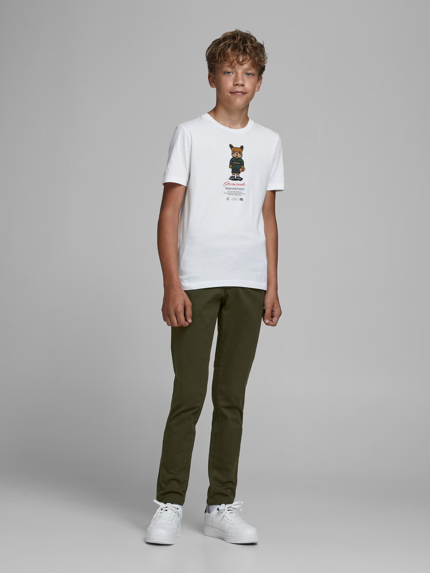 Jack & Jones Junior Hlače kaki - Pepit.si