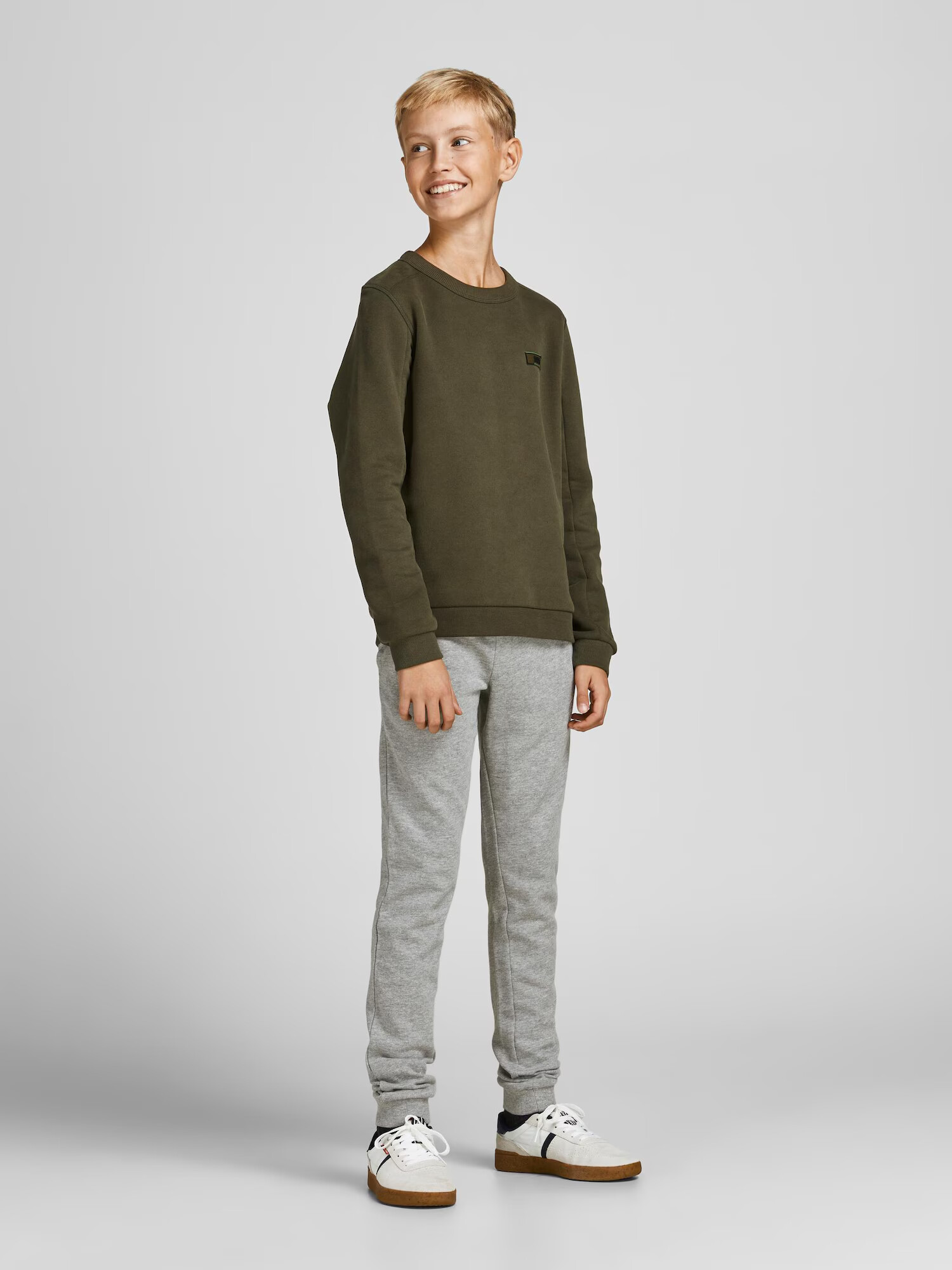 Jack & Jones Junior Hlače pegasto siva / črna - Pepit.si