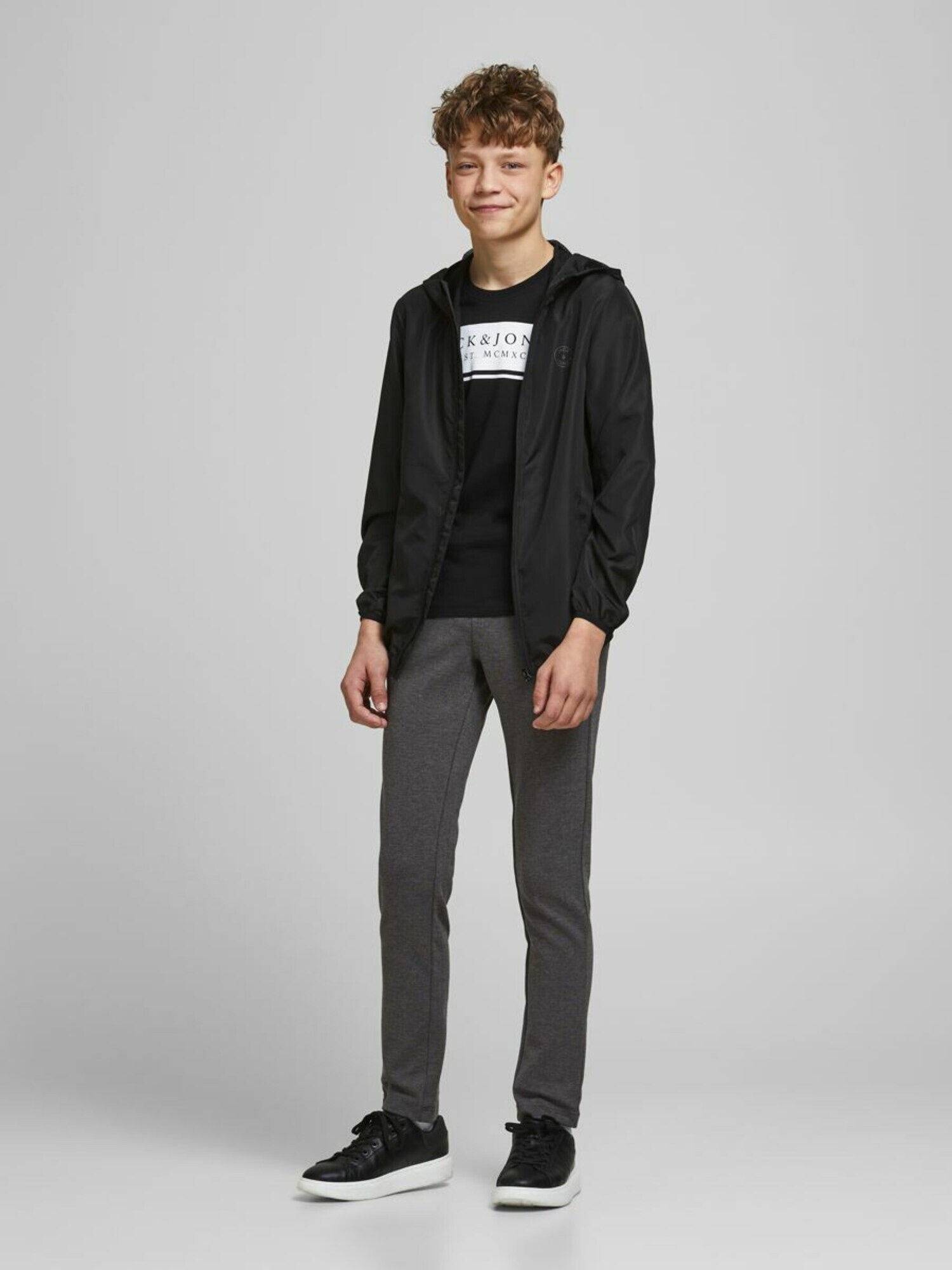 Jack & Jones Junior Hlače 'Vega Trash' pegasto siva - Pepit.si