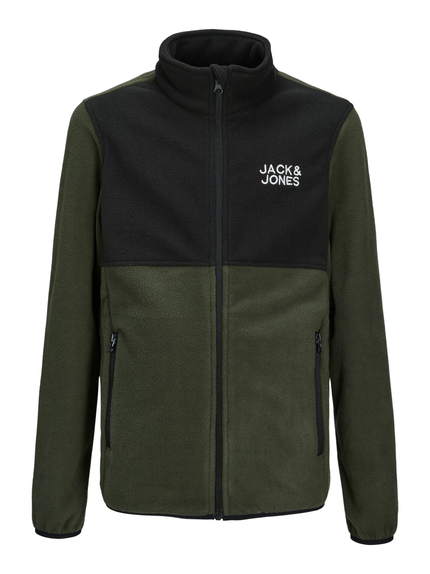 Jack & Jones Junior Jopa iz flisa 'Hyper' temno zelena / črna - Pepit.si