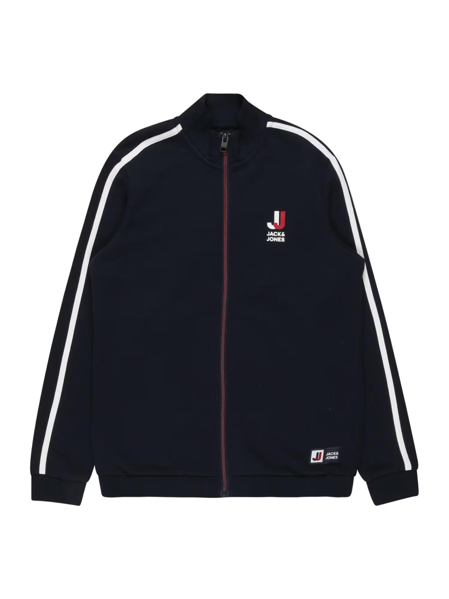 Jack & Jones Junior Jopa na zadrgo 'LOGAN' mornarska / rdeča / bela - Pepit.si