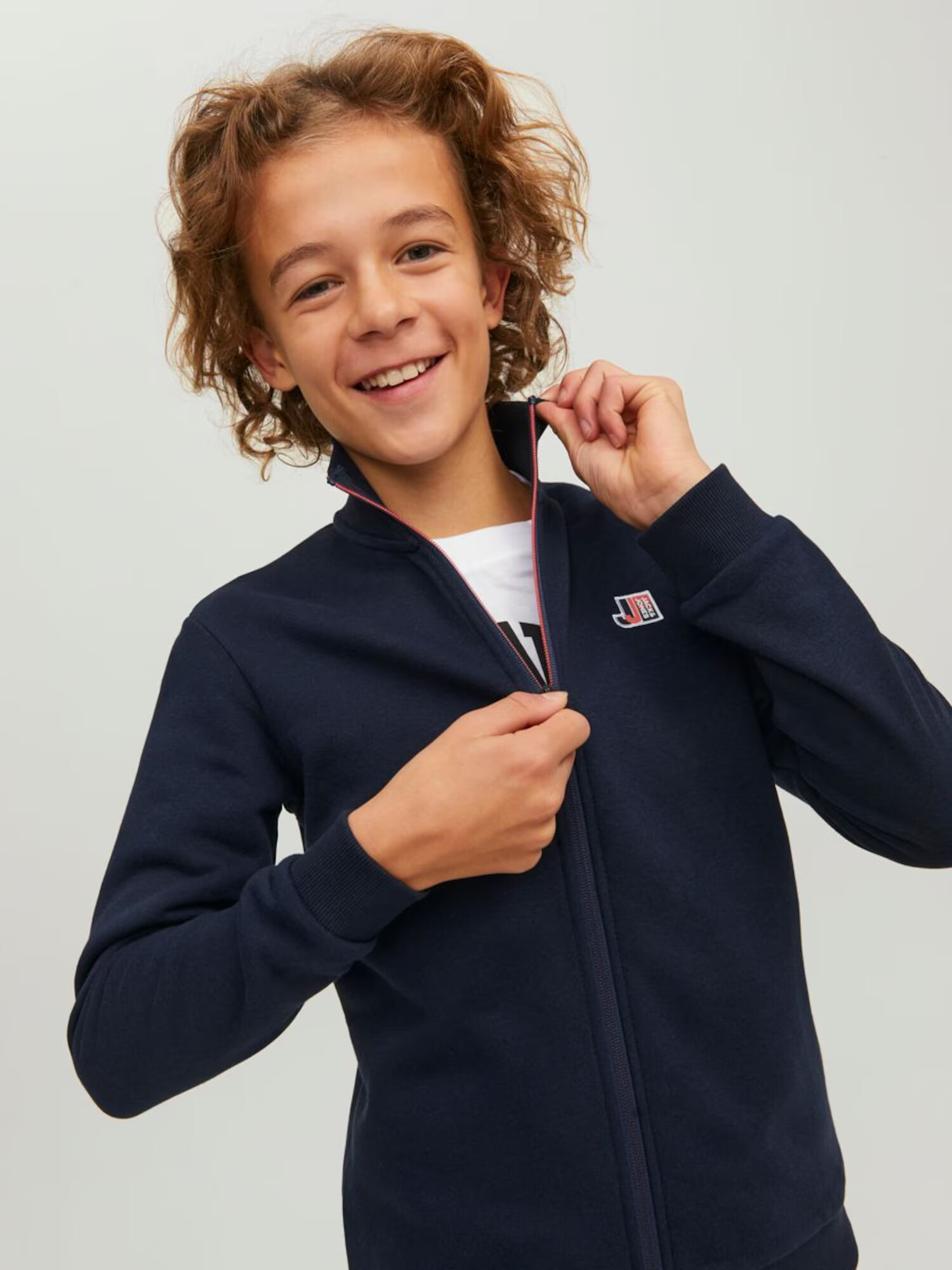 Jack & Jones Junior Jopa na zadrgo modra / nočno modra - Pepit.si