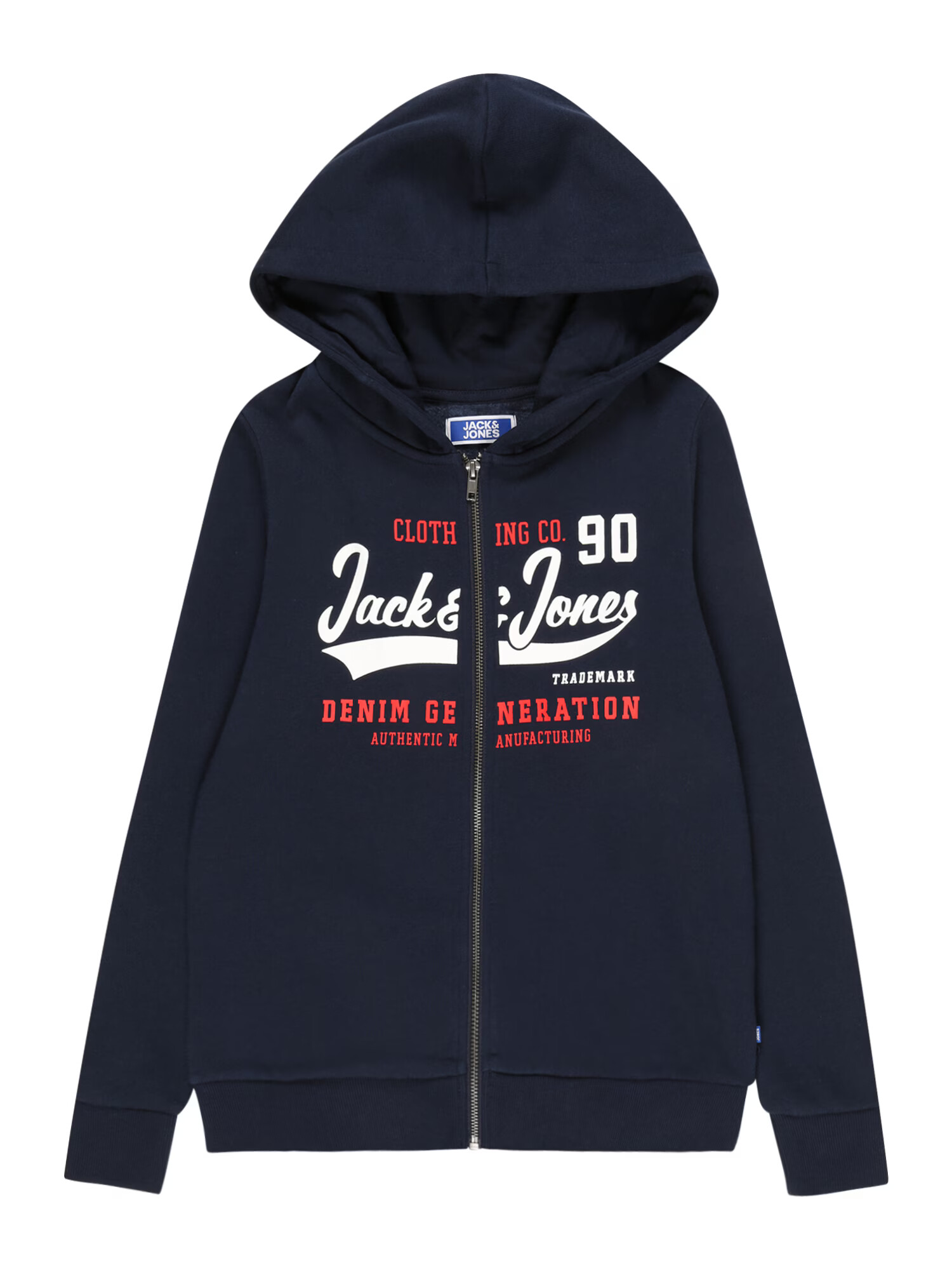 Jack & Jones Junior Jopa na zadrgo nočno modra / rdeča / bela - Pepit.si