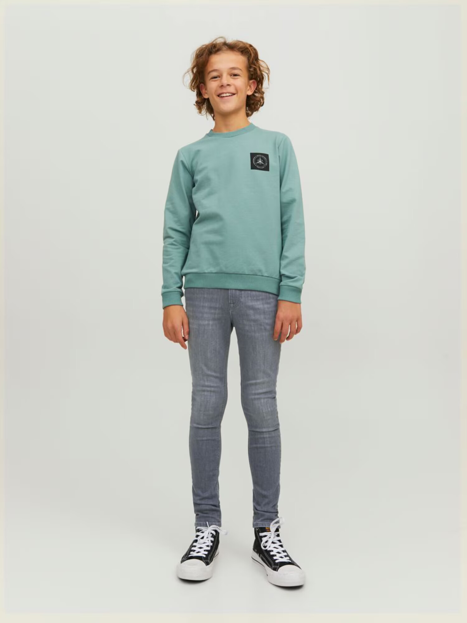 Jack & Jones Junior Kavbojke siv denim - Pepit.si