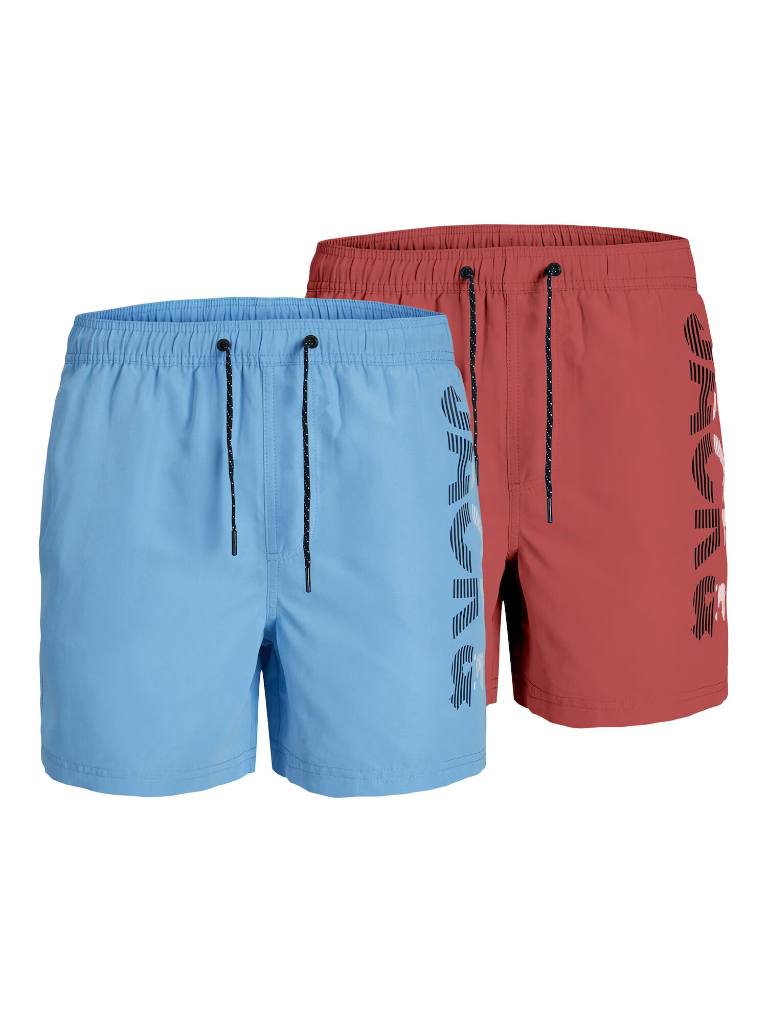 Jack & Jones Junior Kratke kopalne hlače 'Fiji' mornarska / svetlo modra / korala / bela - Pepit.si