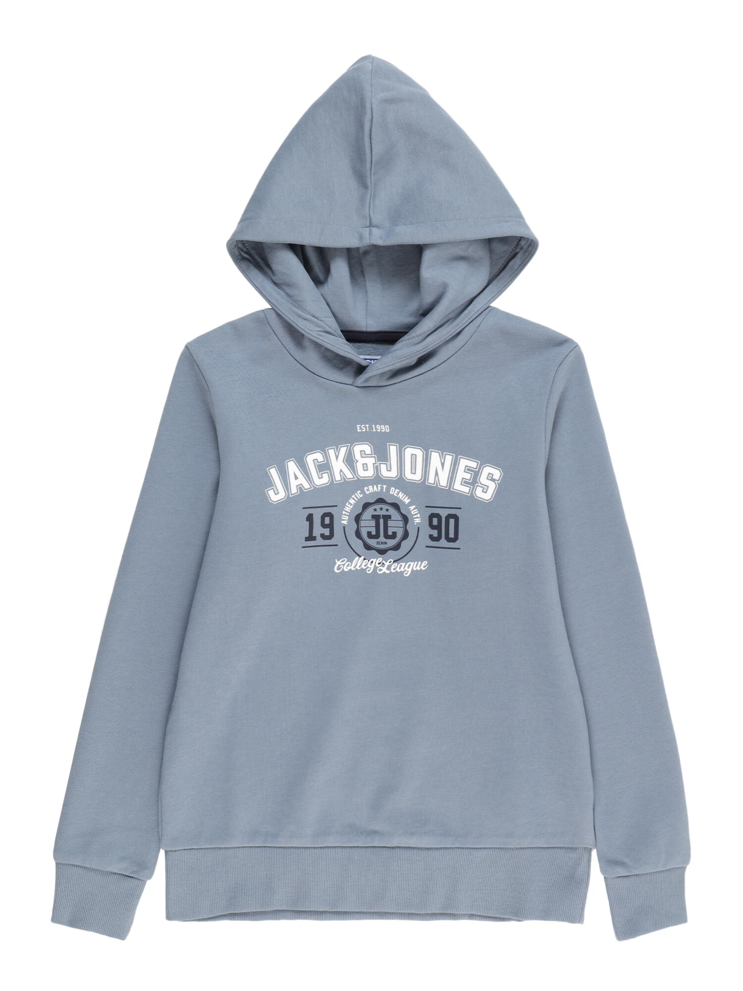 Jack & Jones Junior Majica 'Andy' golobje modra / črna / bela - Pepit.si