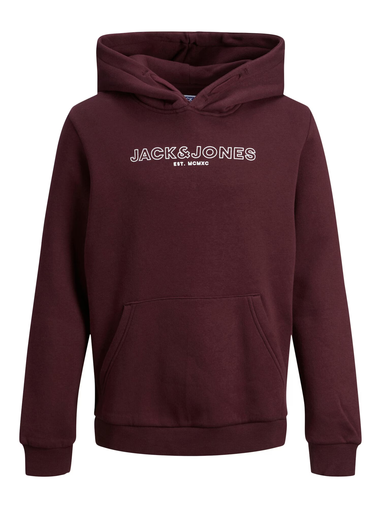 Jack & Jones Junior Majica 'Bank' bela / burgund - Pepit.si