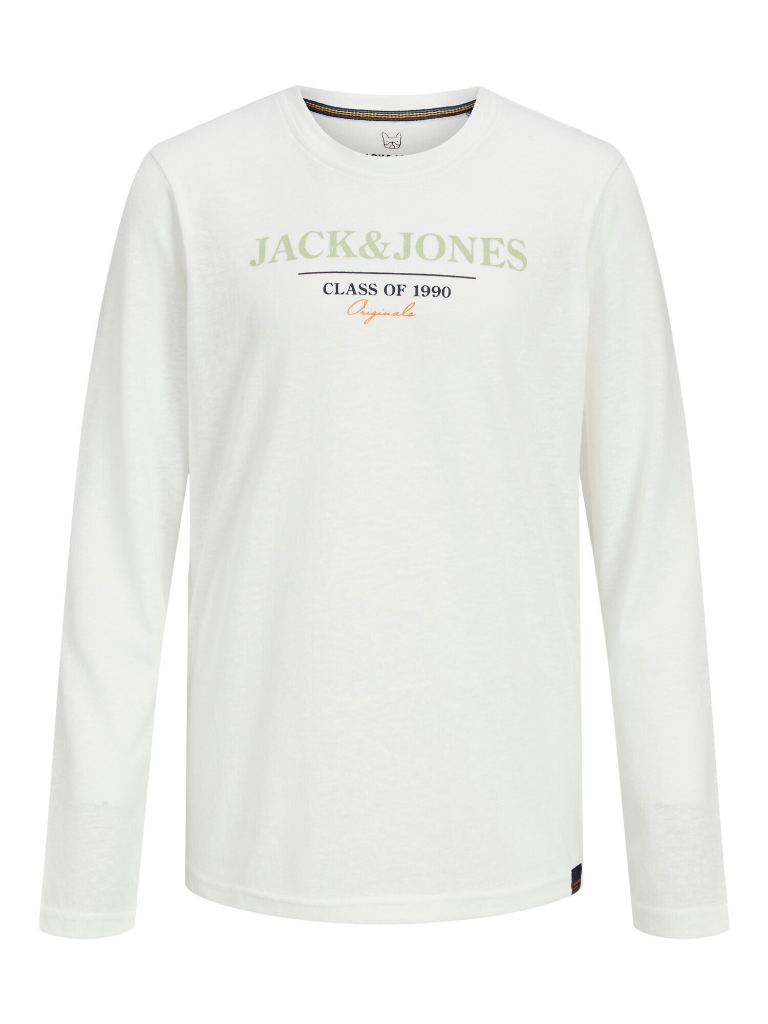 Jack & Jones Junior Majica bela / svetlo siva / oranžna / mornarska - Pepit.si