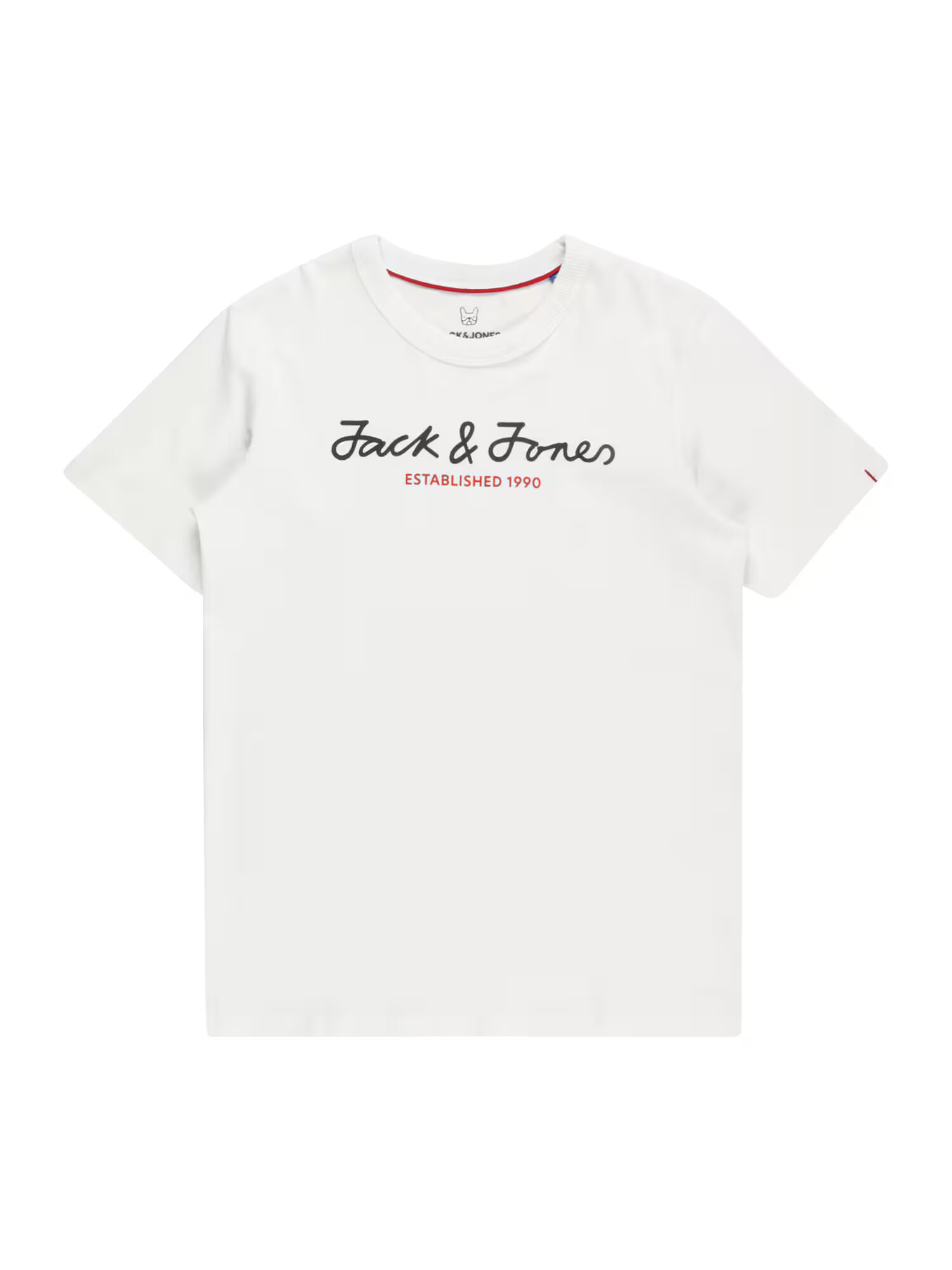 Jack & Jones Junior Majica 'BERG' svetlo rdeča / črna / naravno bela - Pepit.si