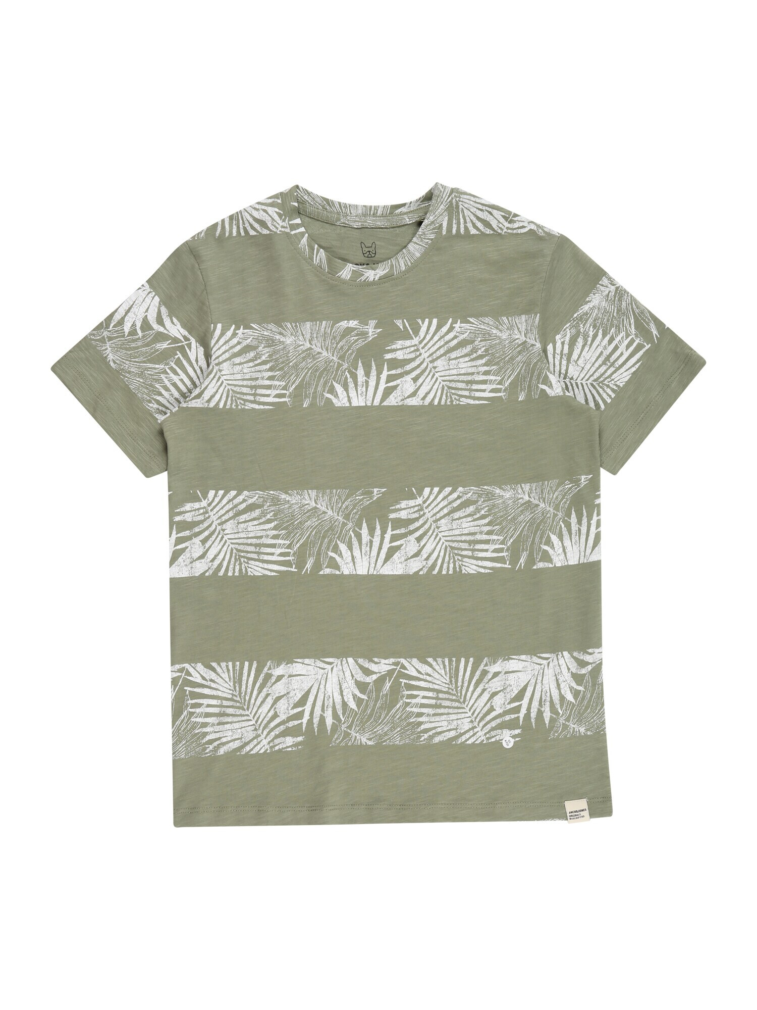 Jack & Jones Junior Majica 'BLOOMER' oliva / bela - Pepit.si