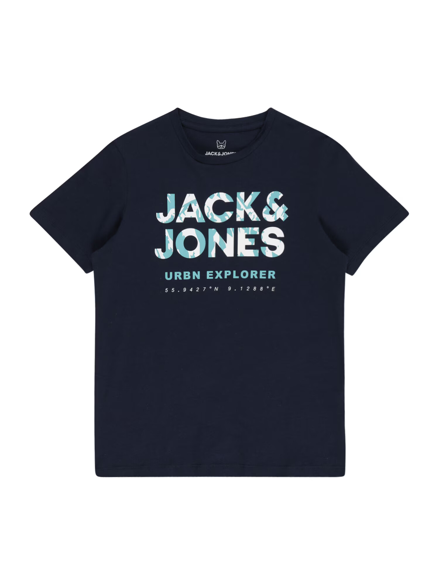 Jack & Jones Junior Majica 'BOOSTER' turkizna / temno modra / bela - Pepit.si