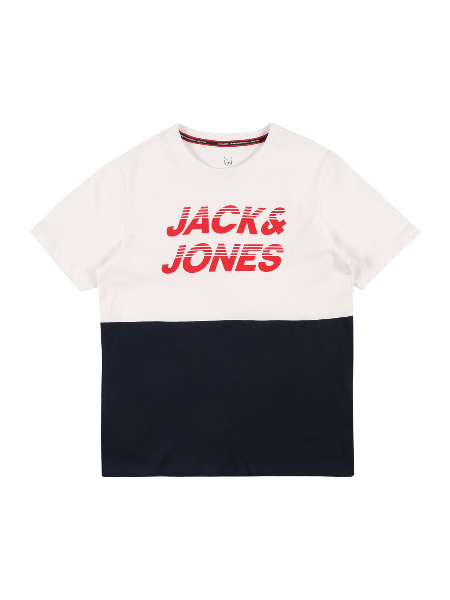 Jack & Jones Junior Majica 'BREAK' off-bela / rdeča / nočno modra - Pepit.si