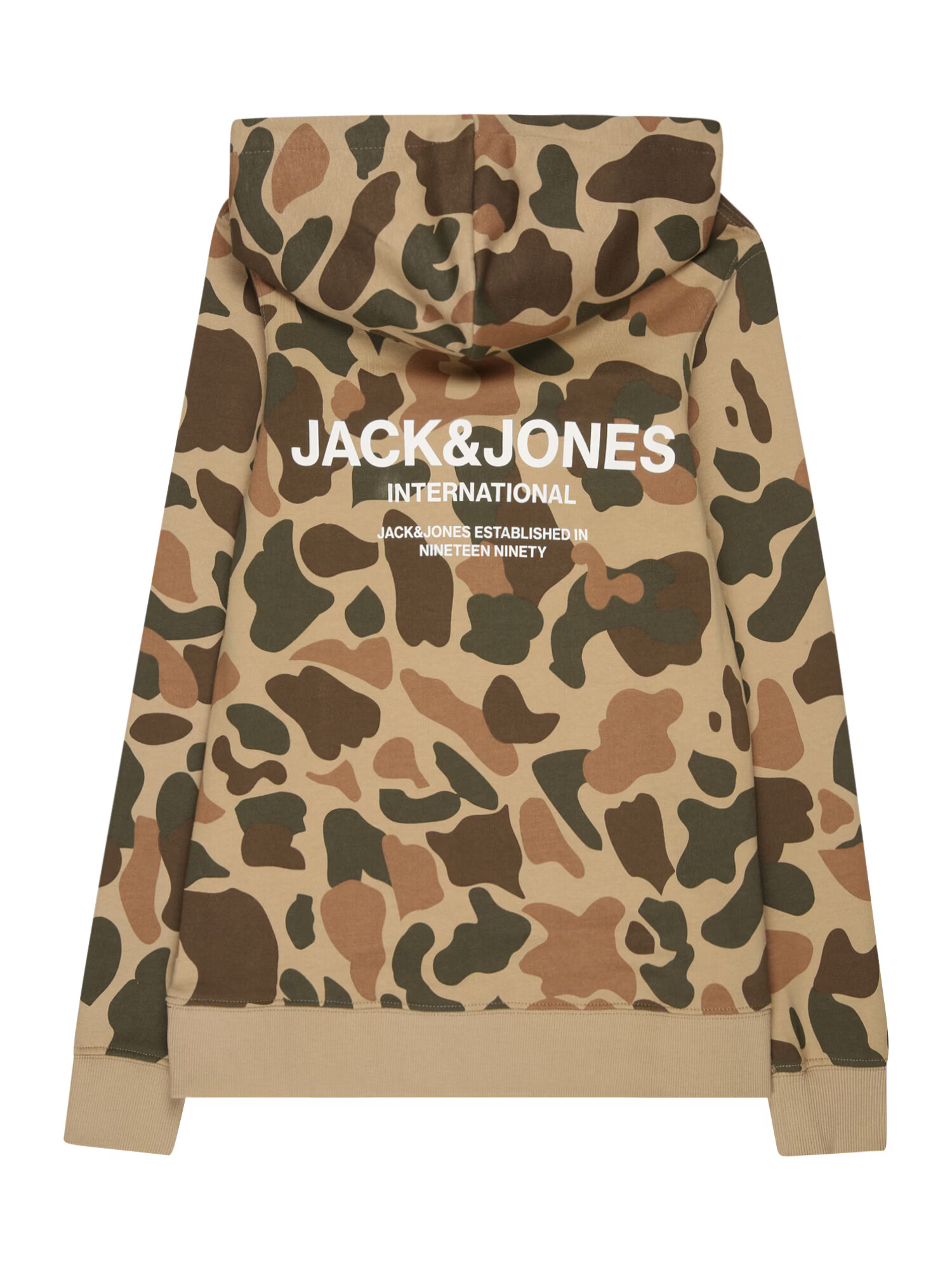 Jack & Jones Junior Majica 'CAMO' šampanjec / rjava / travnato zelena / bela - Pepit.si